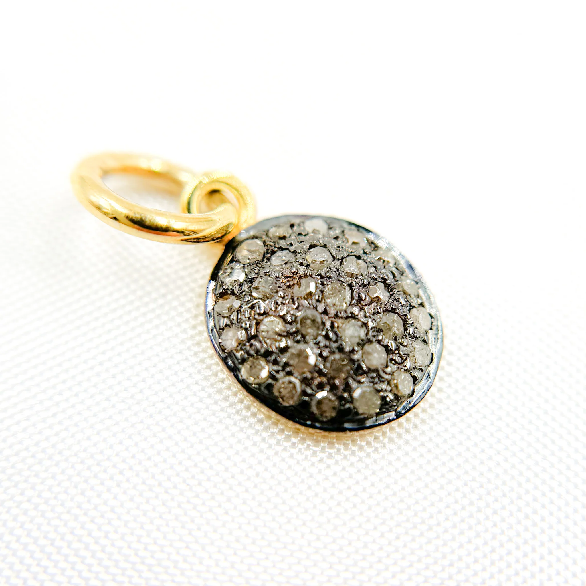 DC253. Diamond Sterling Silver Oval Charm - Image 4