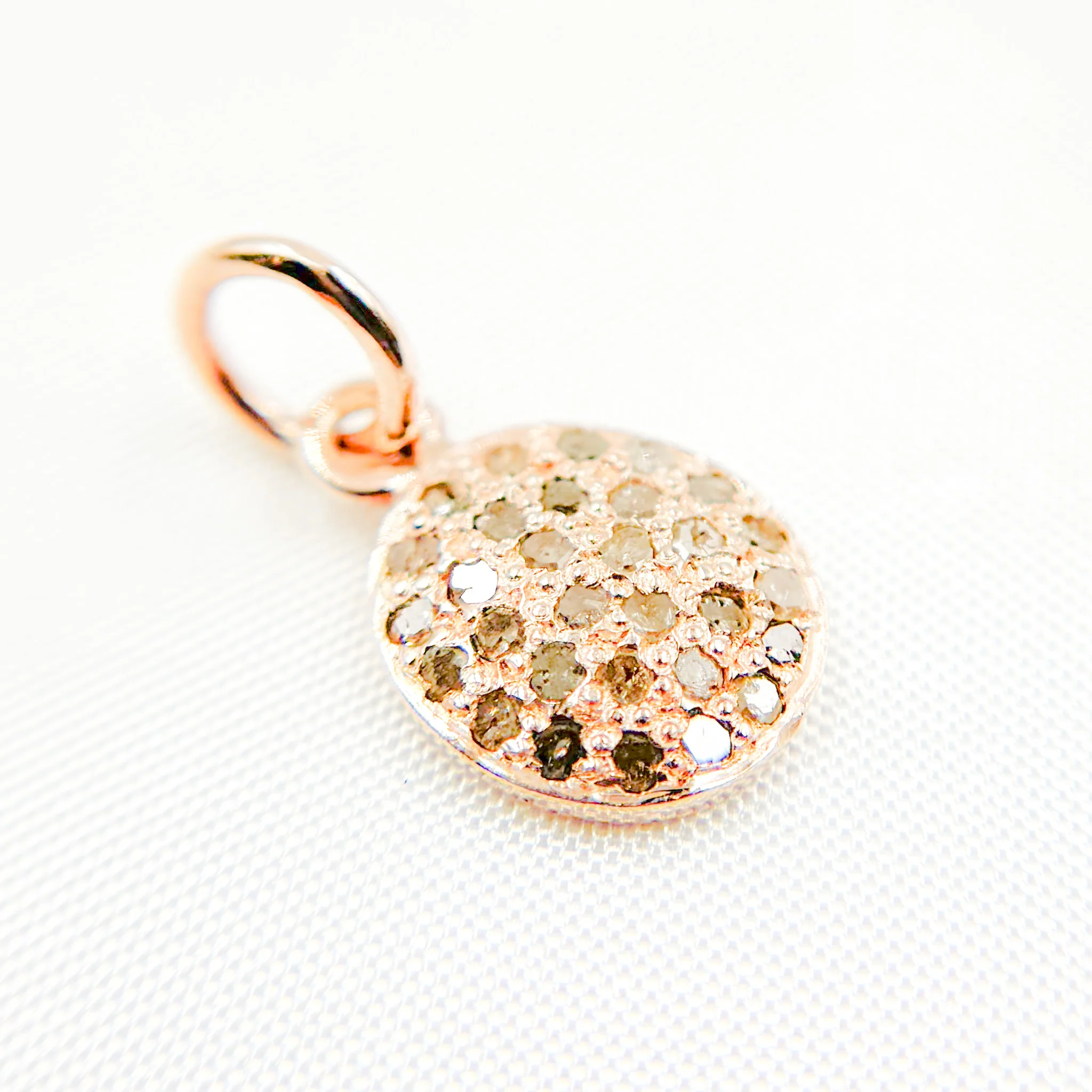 DC253. Diamond Sterling Silver Oval Charm - Image 5