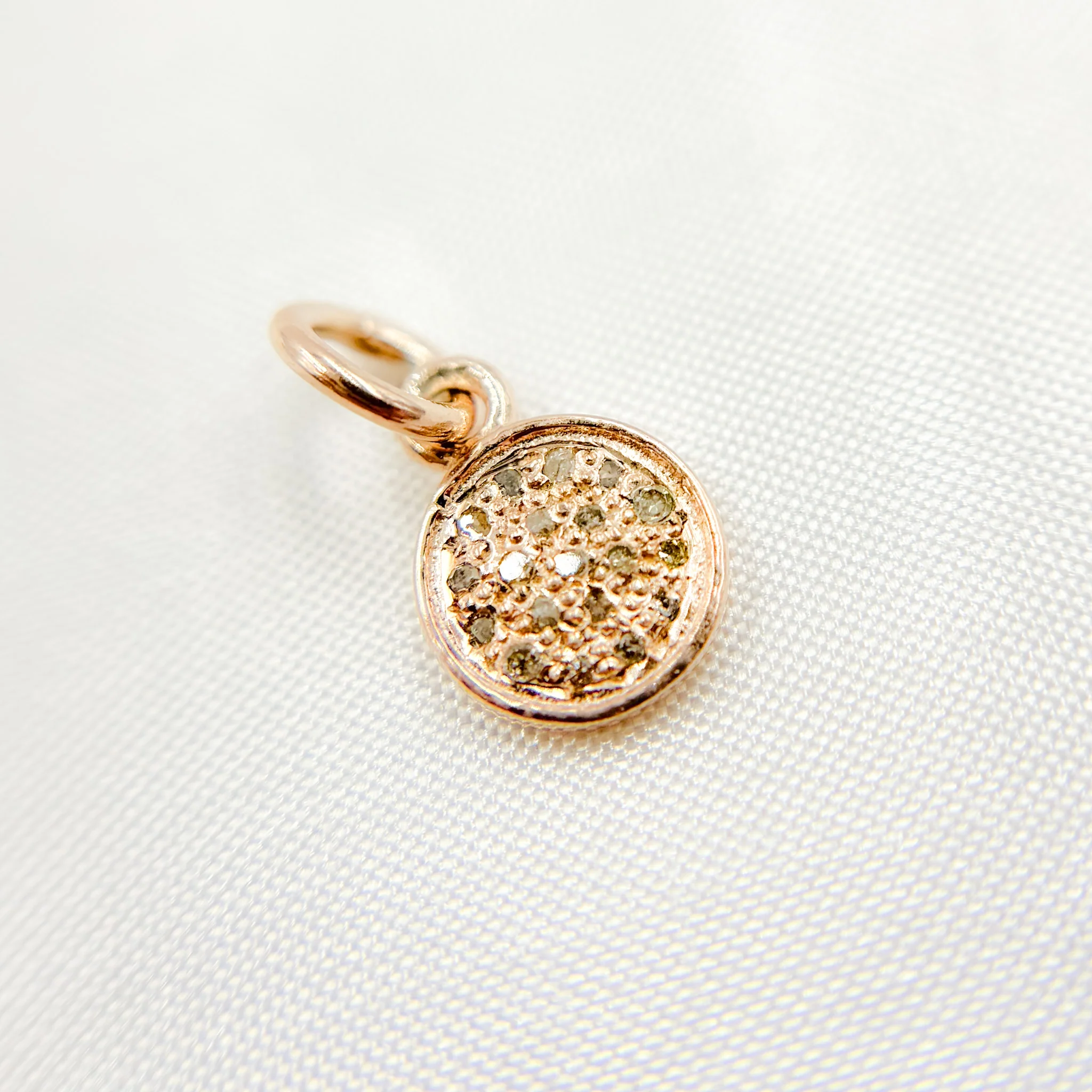 DC291. Diamond Sterling Silver Round Charm - Image 4