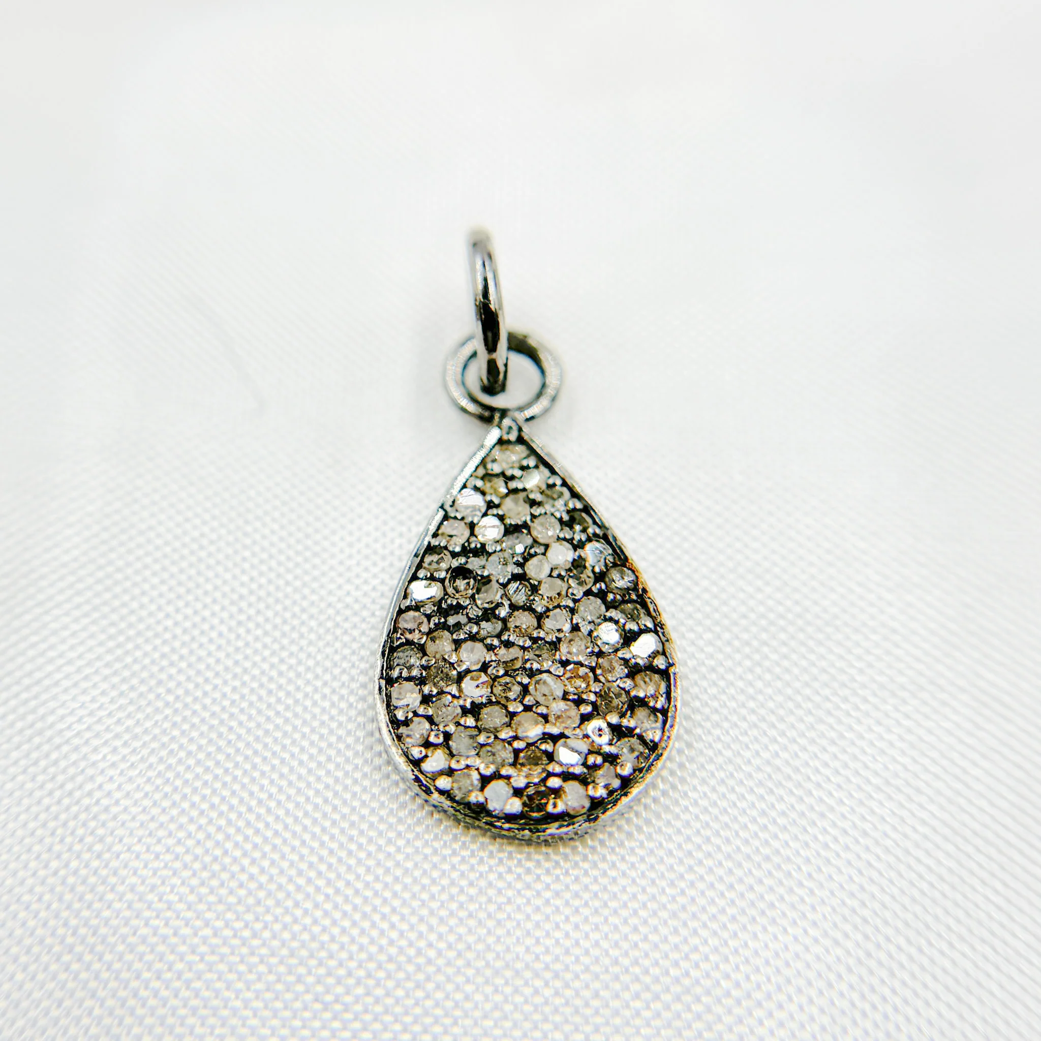 DC296. Diamond Sterling Silver Drop Charm - Image 6