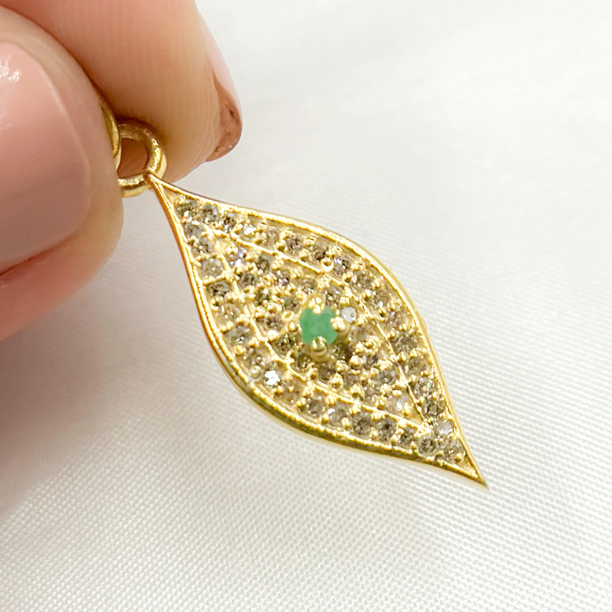 DC342. Diamond Sterling Silver Eye Pendant with Gemstone - Image 6