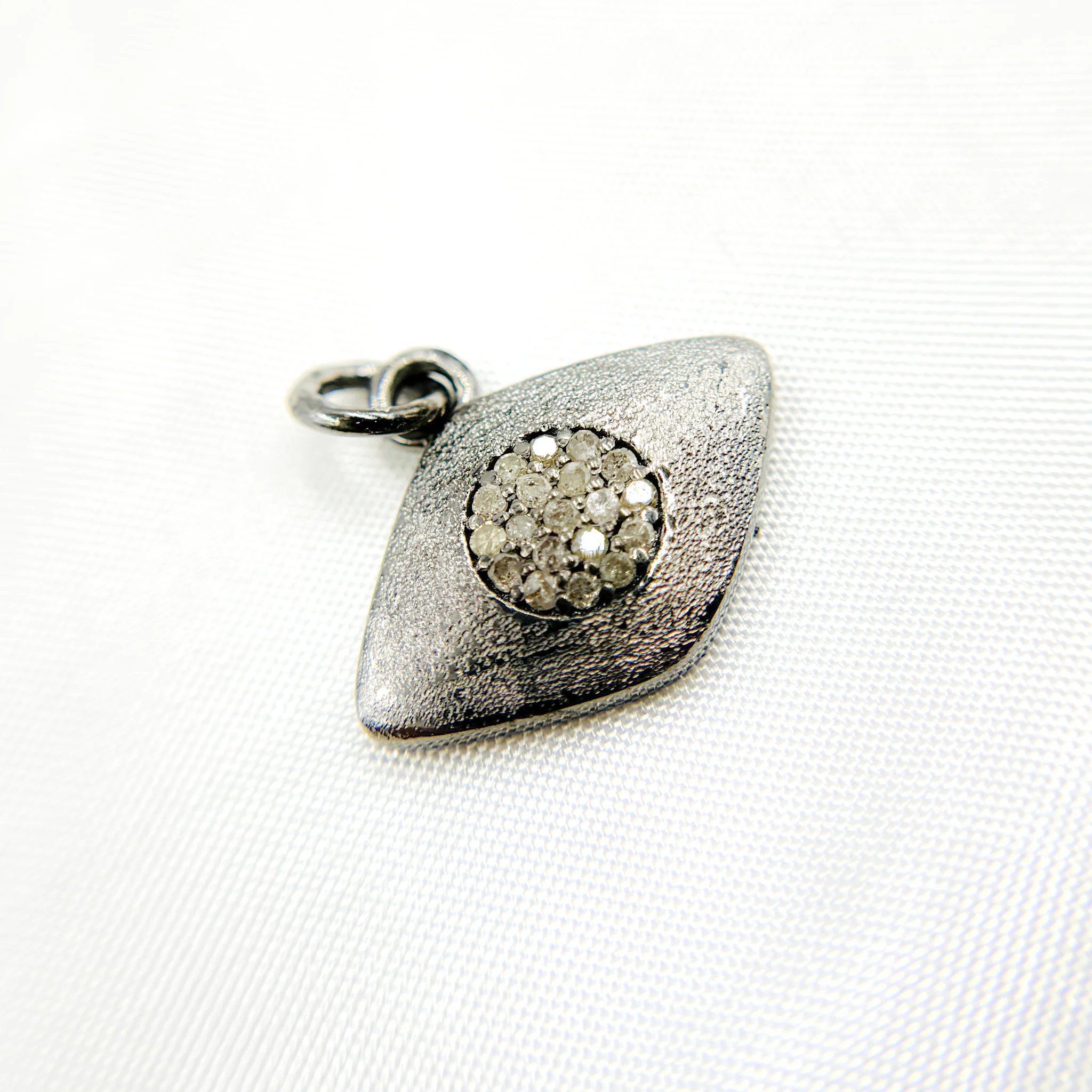 DC343. Diamond Sterling Silver Eye Pendant - Image 3