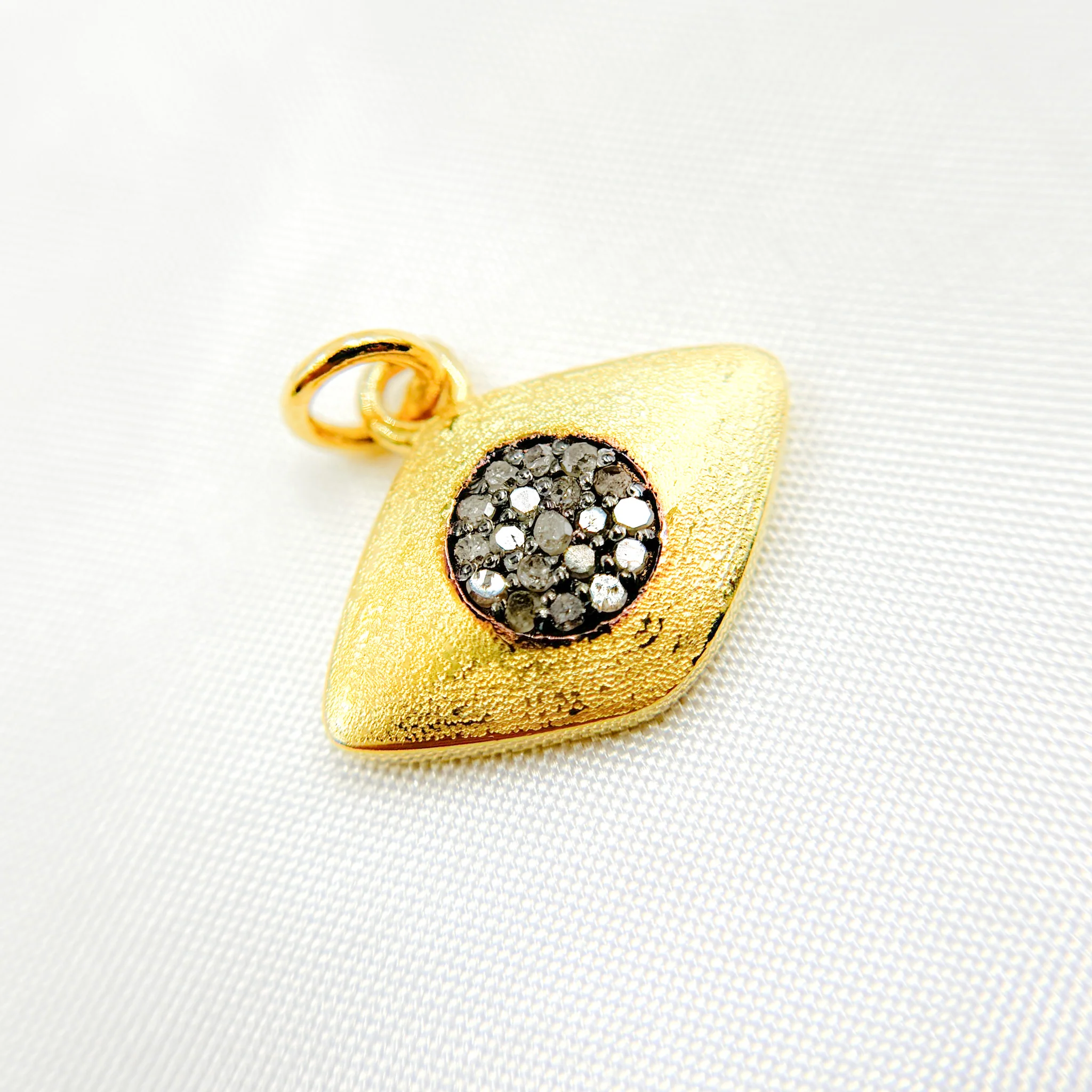 DC343. Diamond Sterling Silver Eye Pendant - Image 4