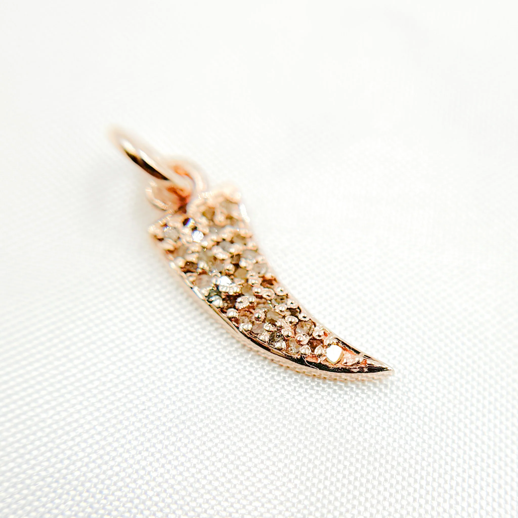 DC355. Diamond Sterling Silver Horn Charm - Image 6