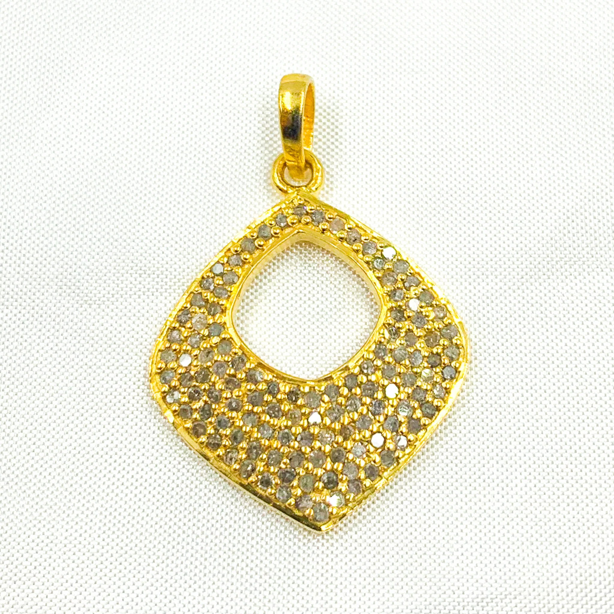 DC366. Diamond Sterling Silver Fancy Shape Pendant - Image 5