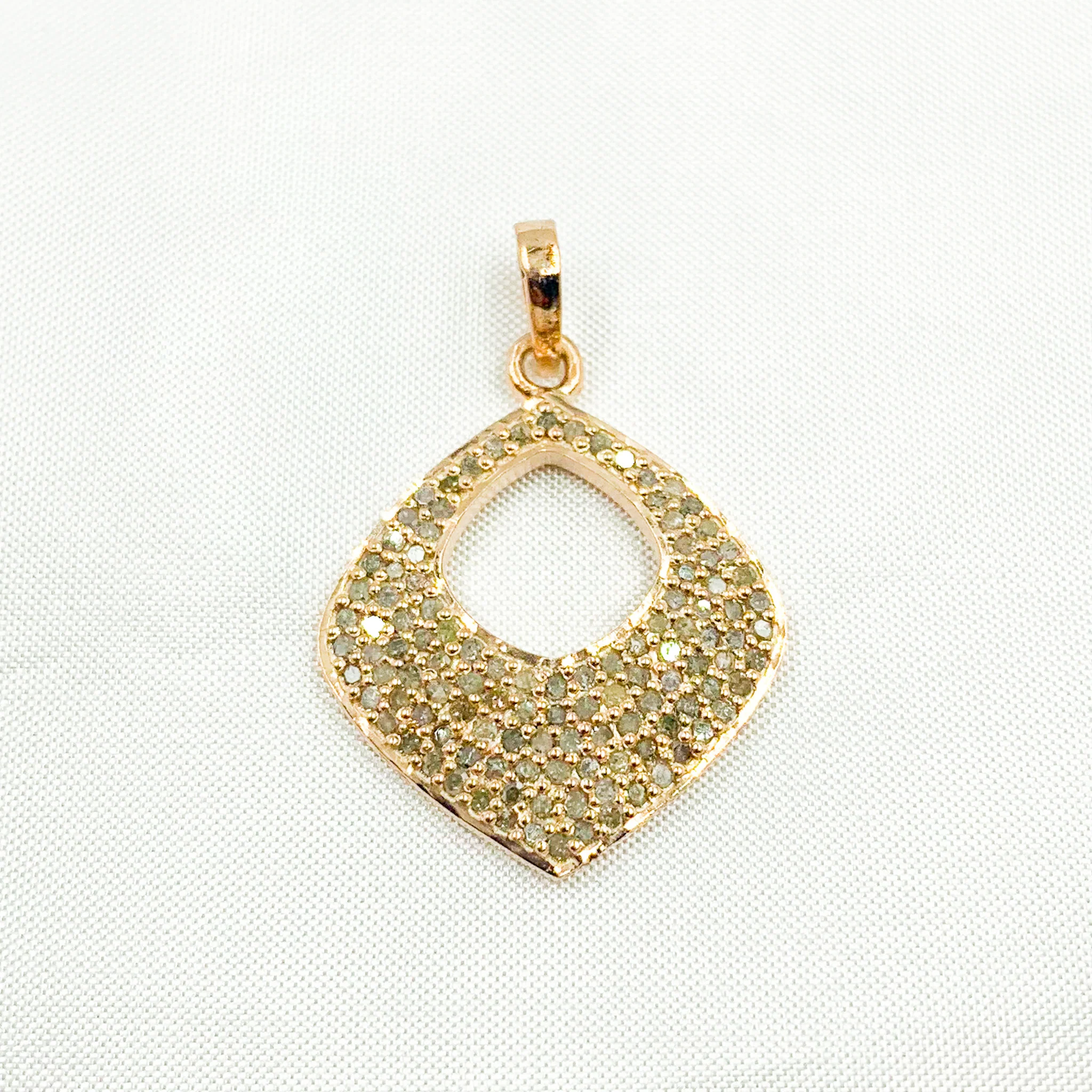 DC366. Diamond Sterling Silver Fancy Shape Pendant - Image 6