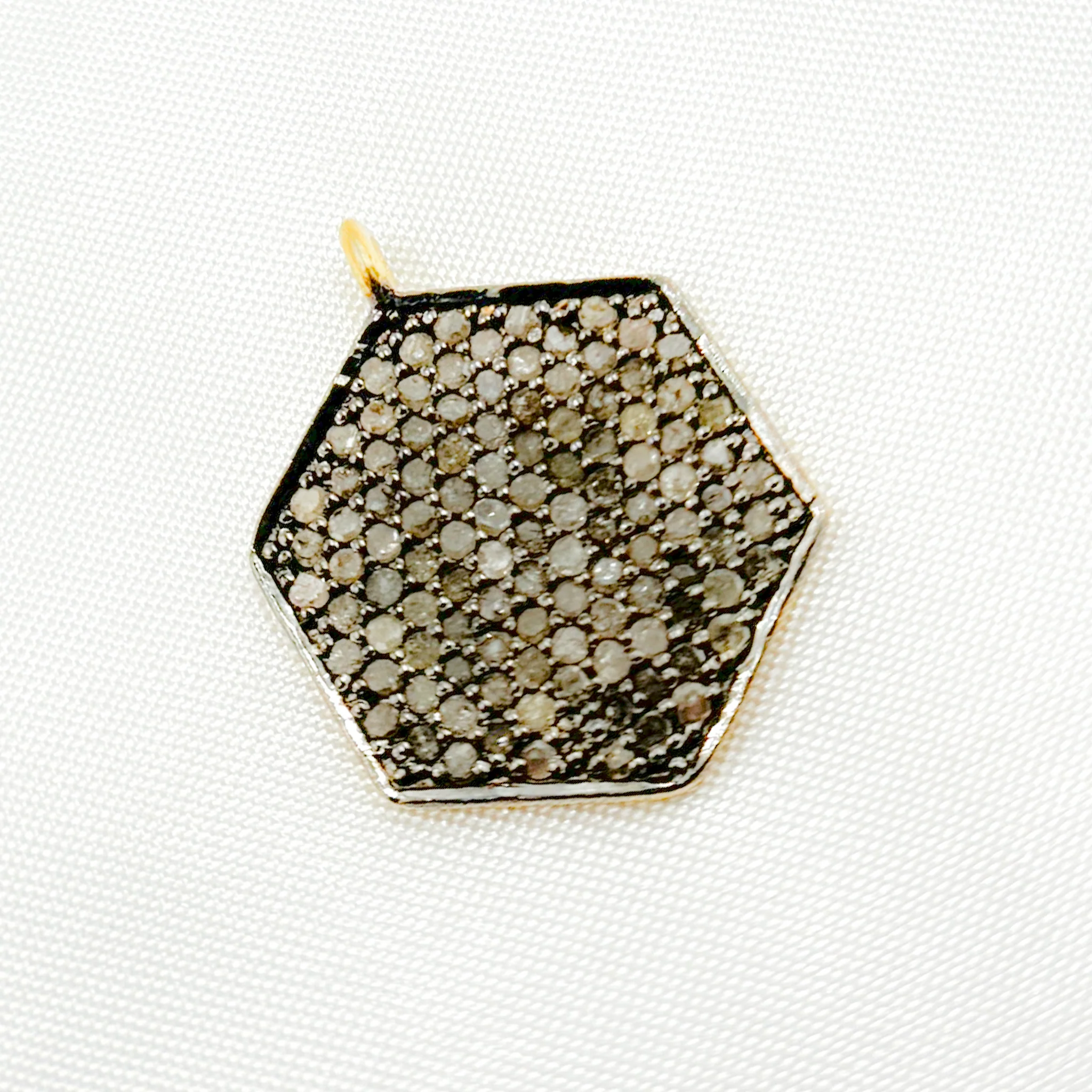 DC416. Diamond Sterling Silver Hexagon Pendant - Image 3