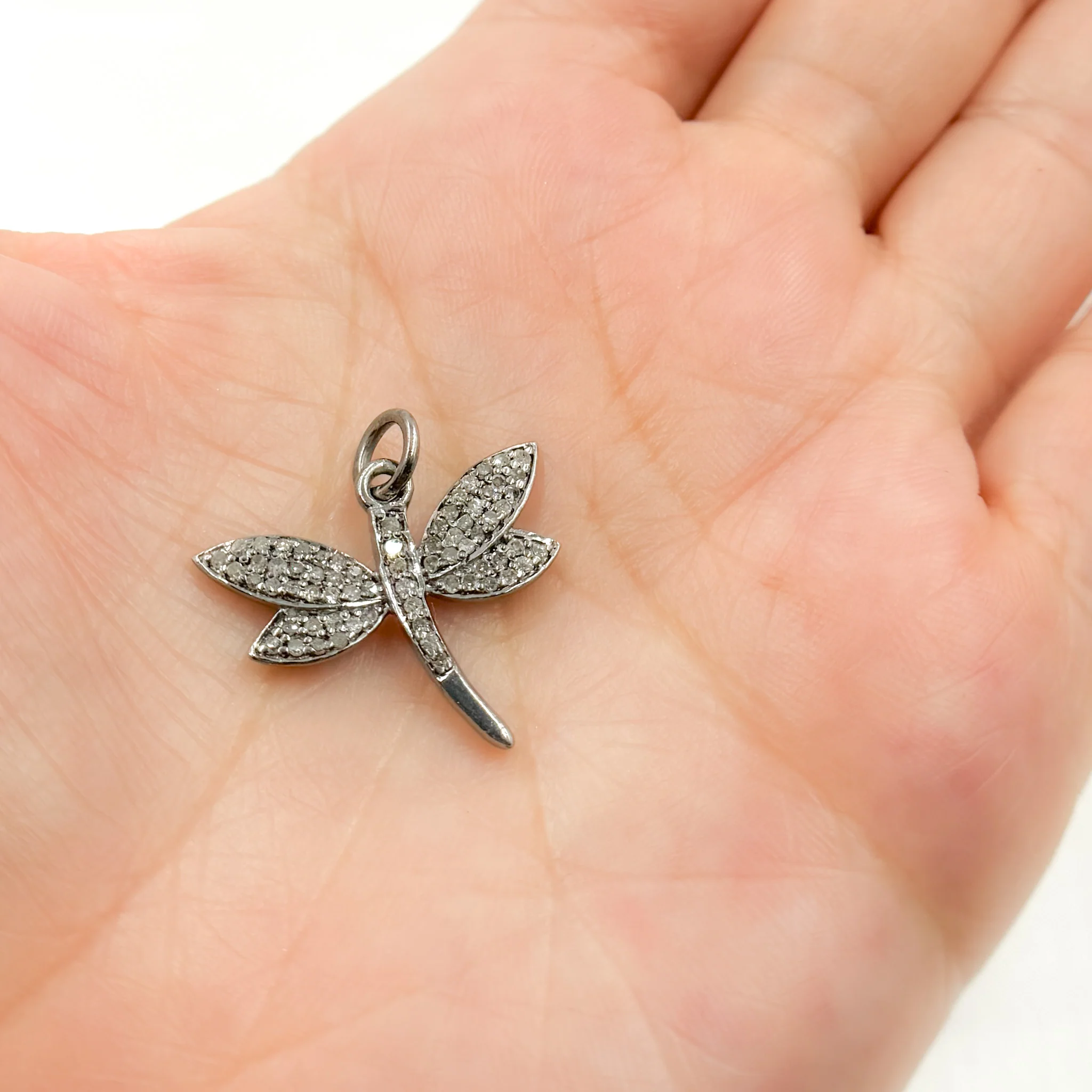 DC419. Diamond Sterling Silver Dragonfly Pendant - Image 2