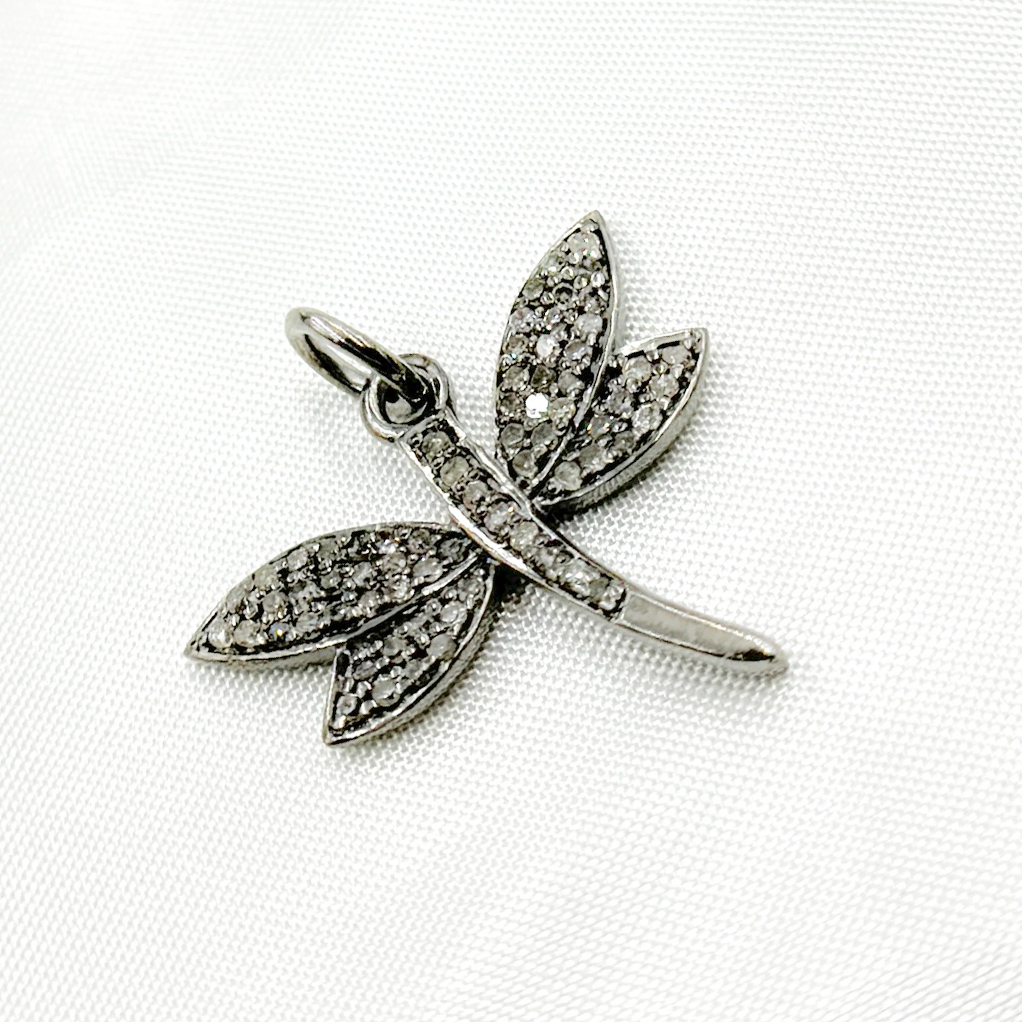 DC419. Diamond Sterling Silver Dragonfly Pendant - Image 3