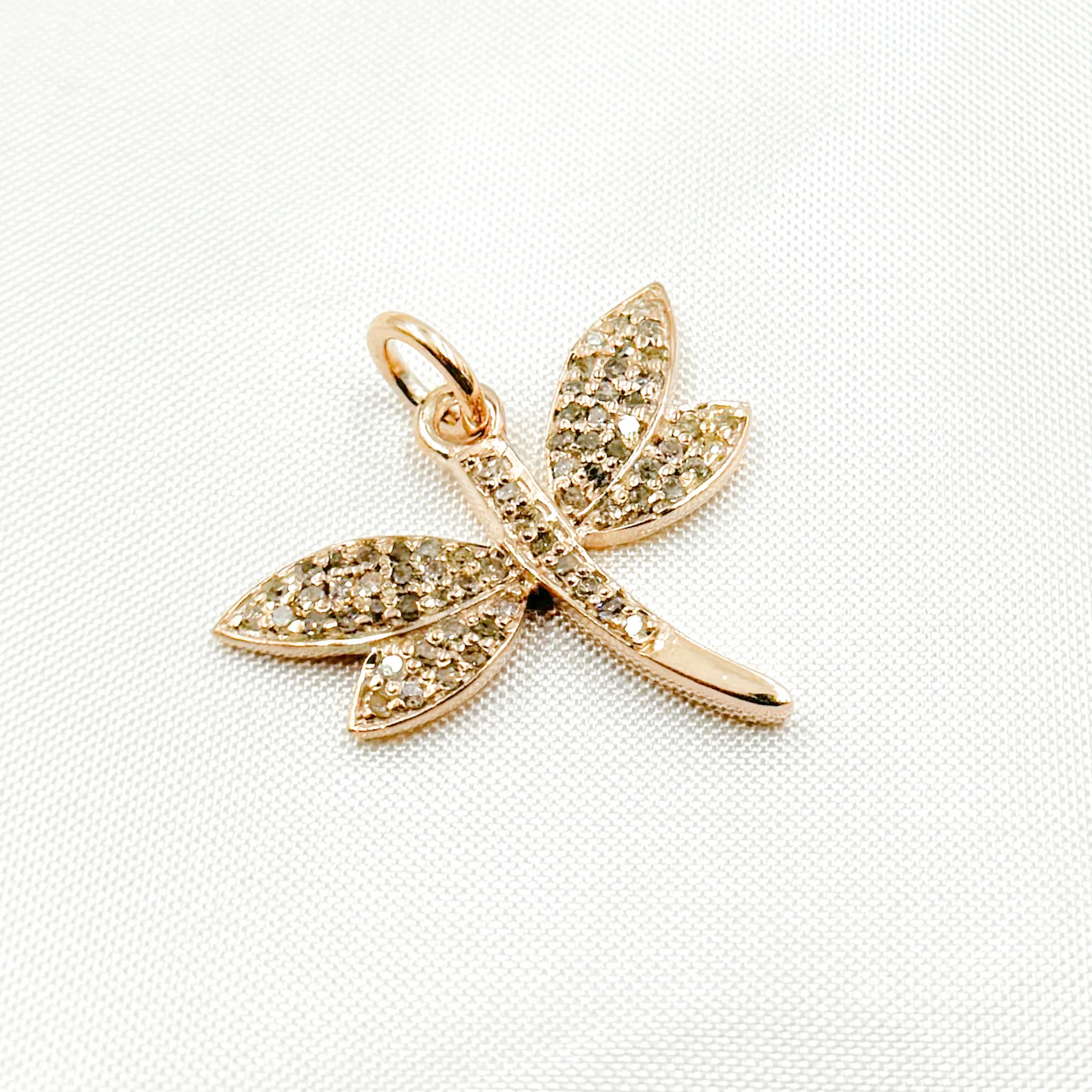DC419. Diamond Sterling Silver Dragonfly Pendant - Image 4