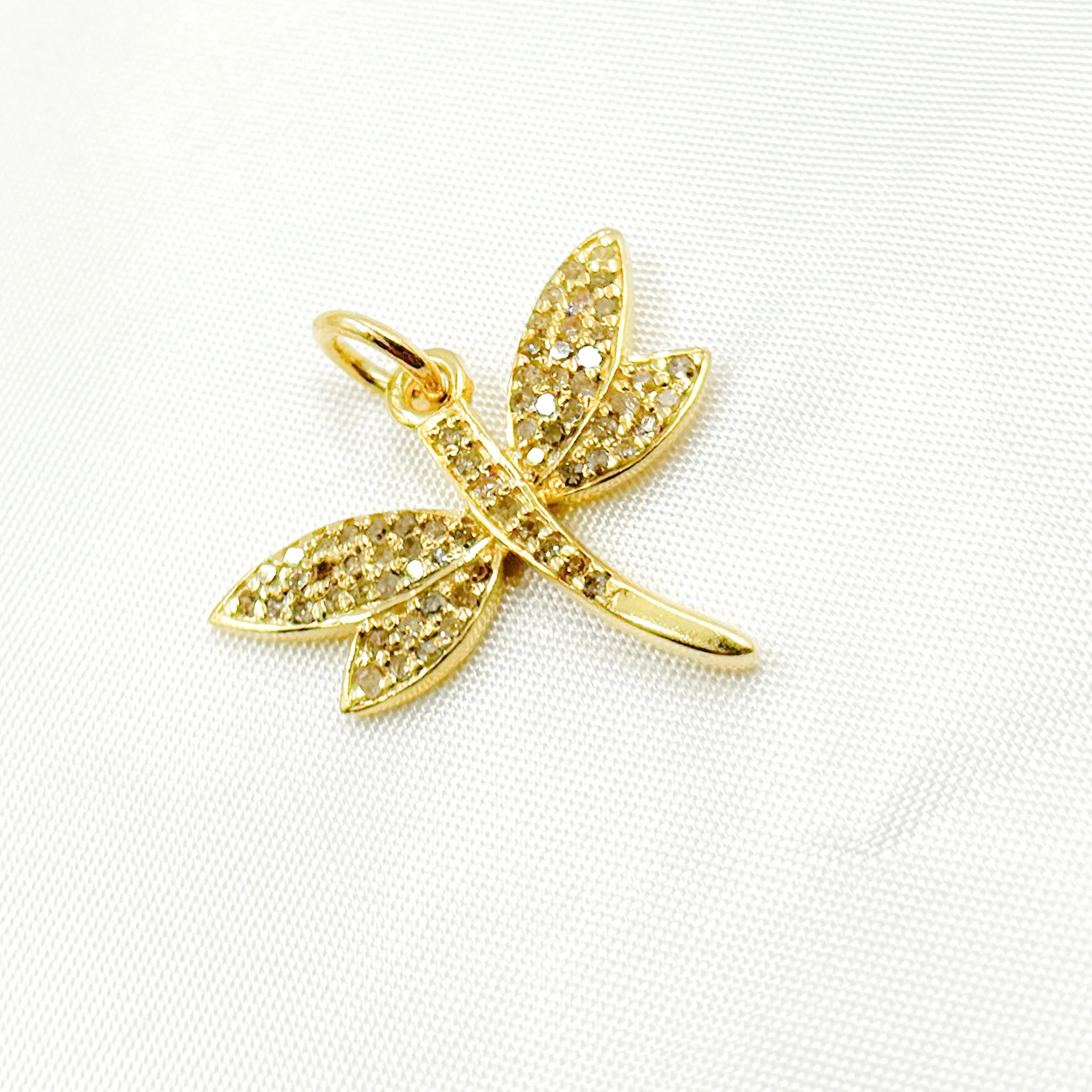 DC419. Diamond Sterling Silver Dragonfly Pendant - Image 5