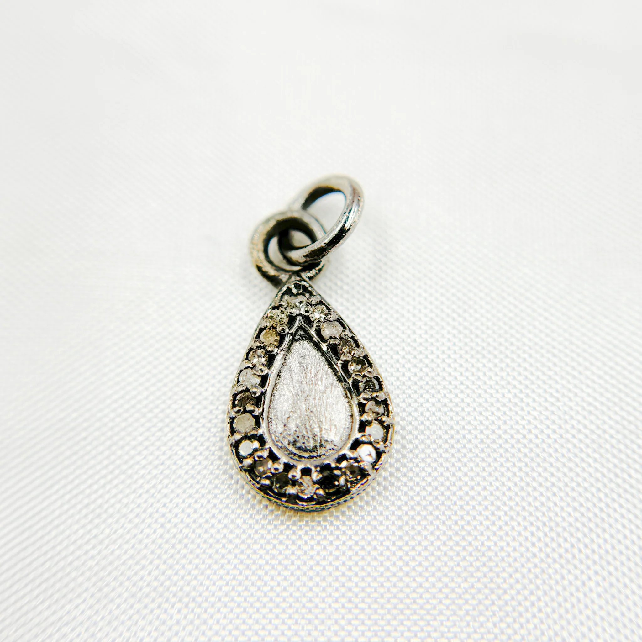 DC760. Diamond Sterling Silver Drop Charm - Image 3