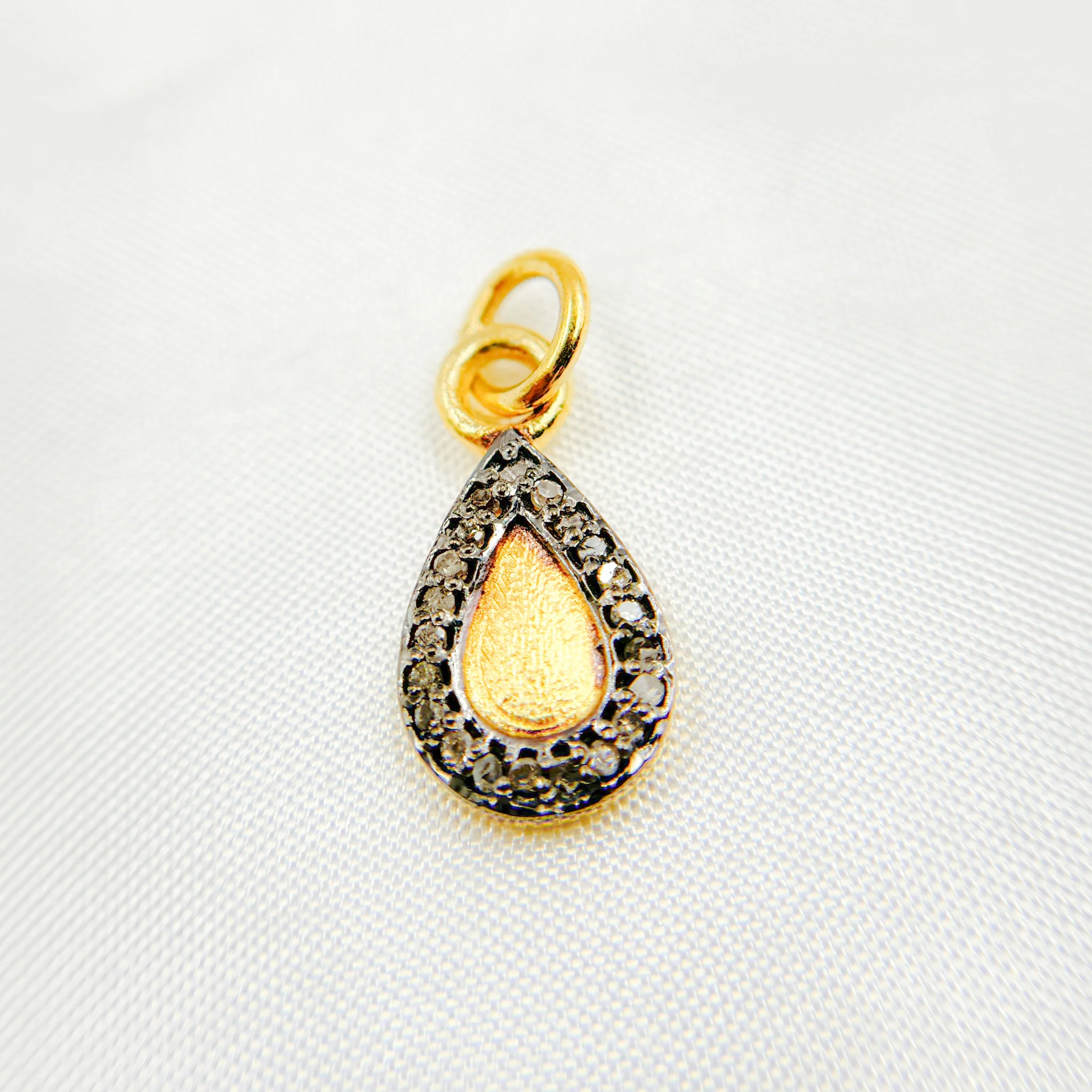 DC760. Diamond Sterling Silver Drop Charm - Image 4