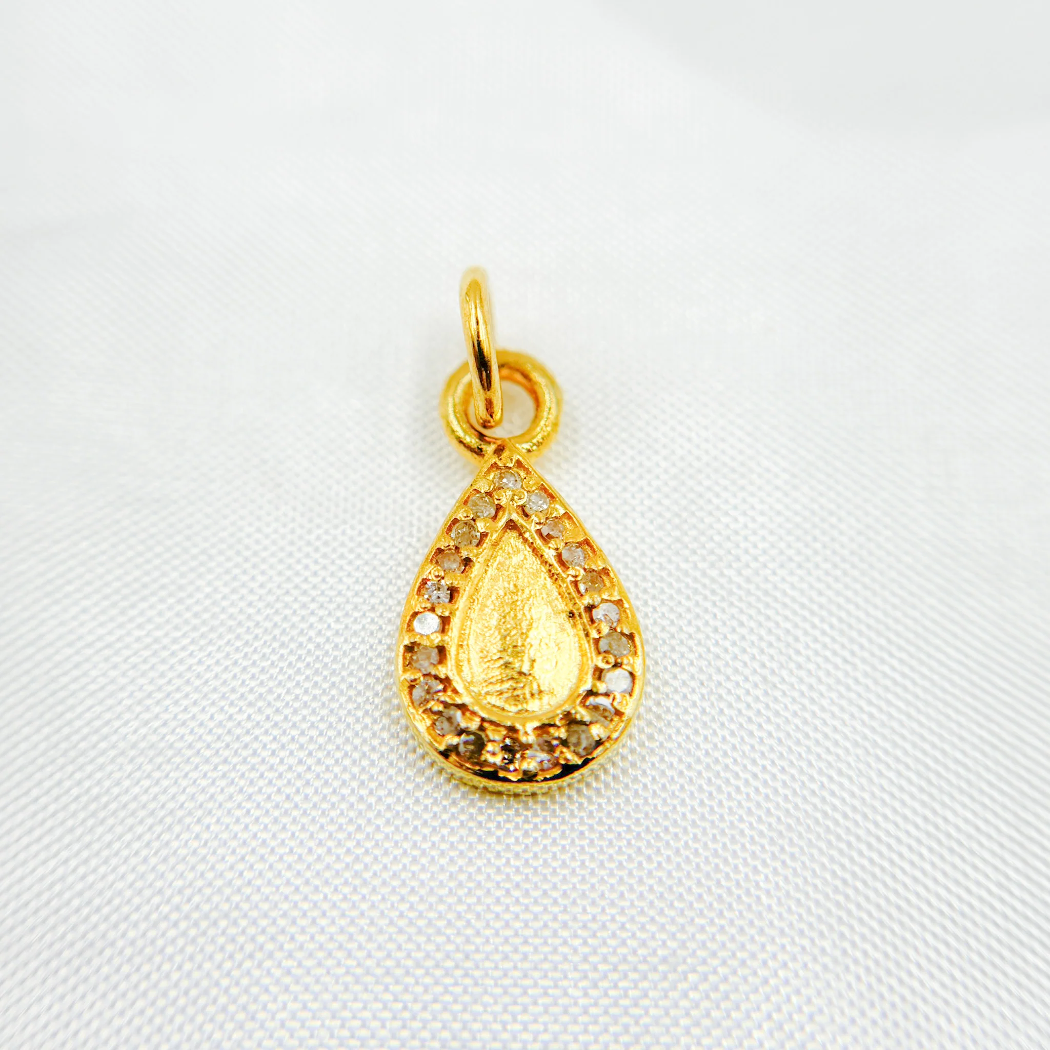 DC760. Diamond Sterling Silver Drop Charm - Image 5