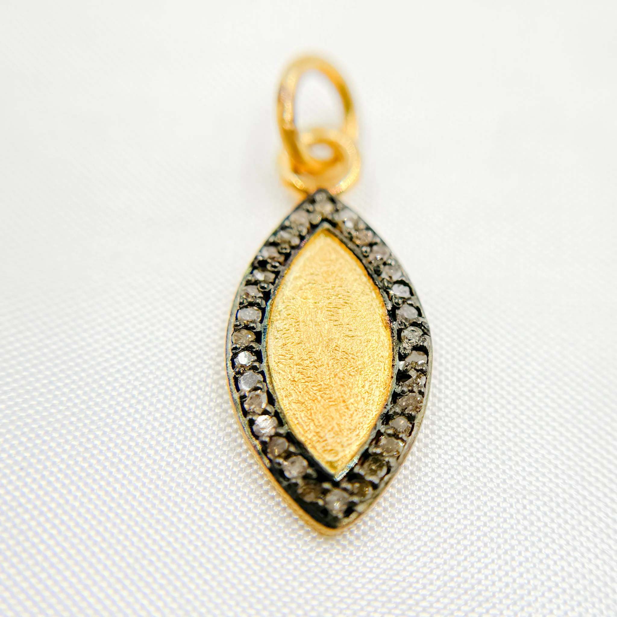 DC783. Diamond Sterling Silver Marquise Pendant - Image 5