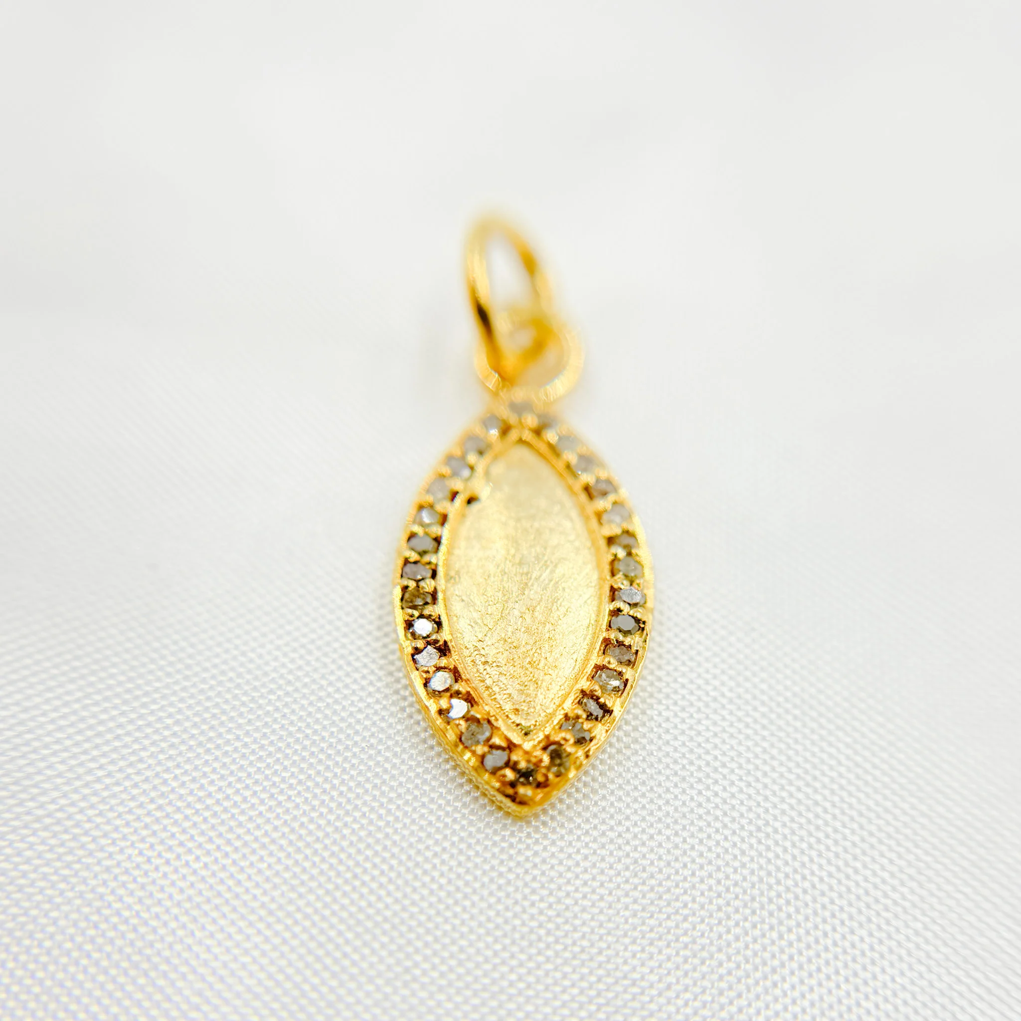 DC783. Diamond Sterling Silver Marquise Pendant - Image 6