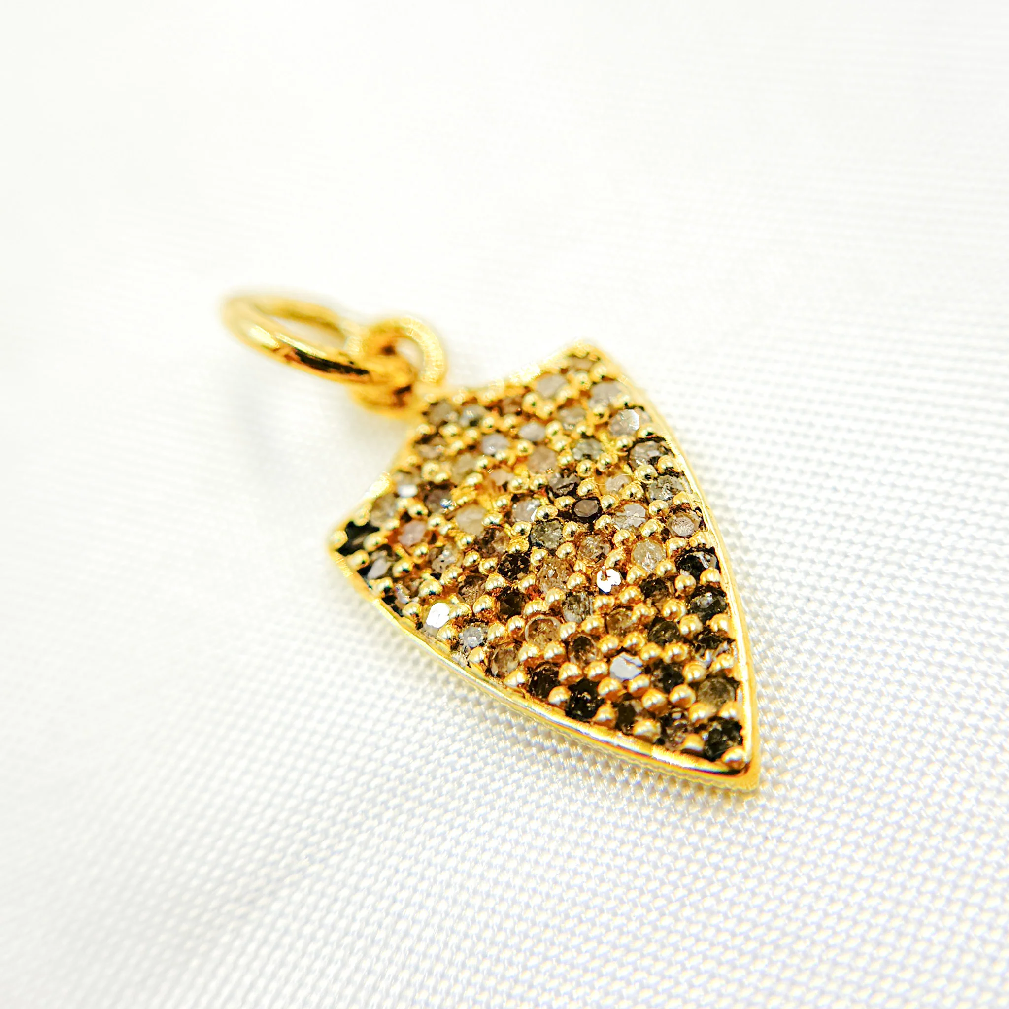 DC880. Diamond Silver Shield Charm - Image 4
