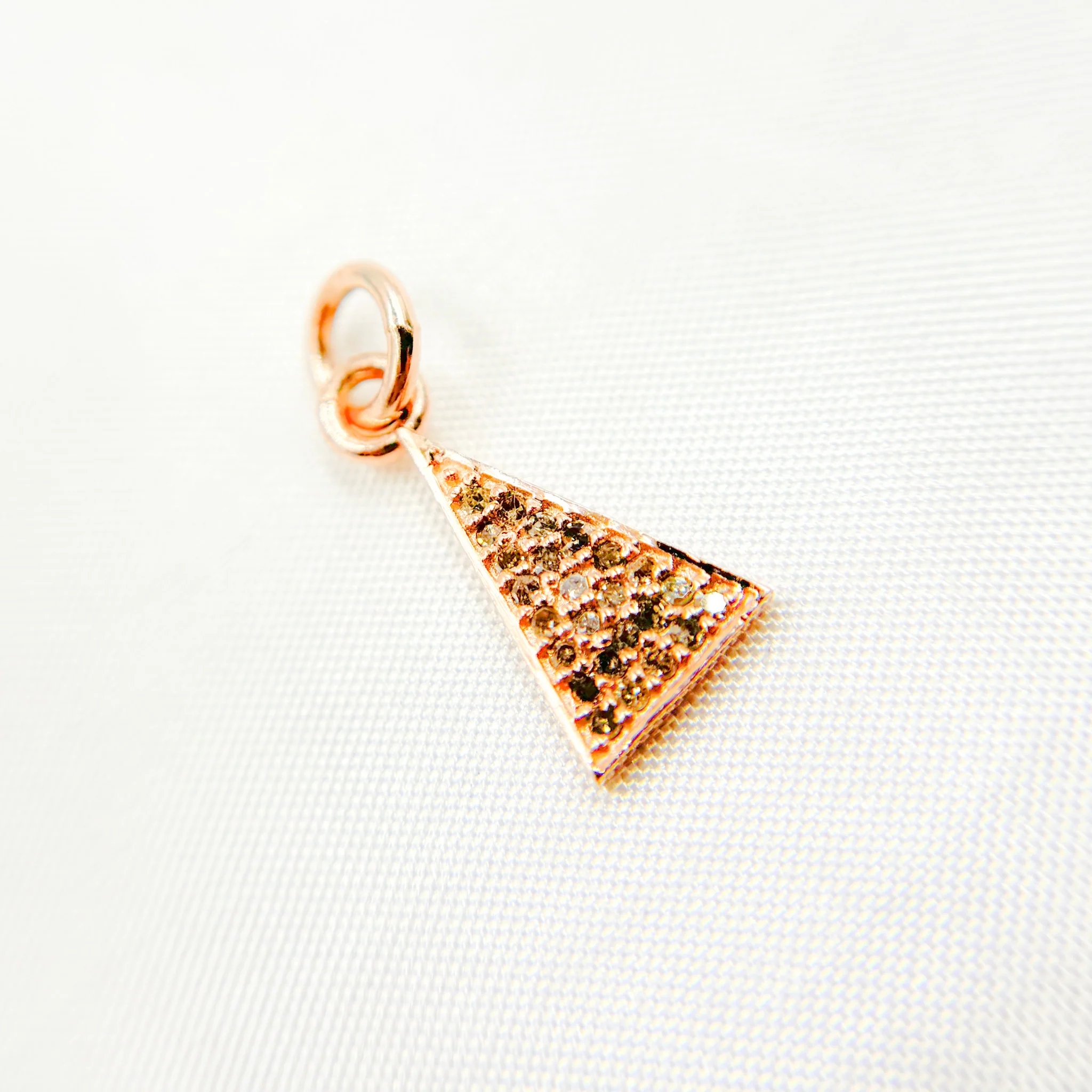 DC932. Diamond Sterling Silver Triangle Charm - Image 5