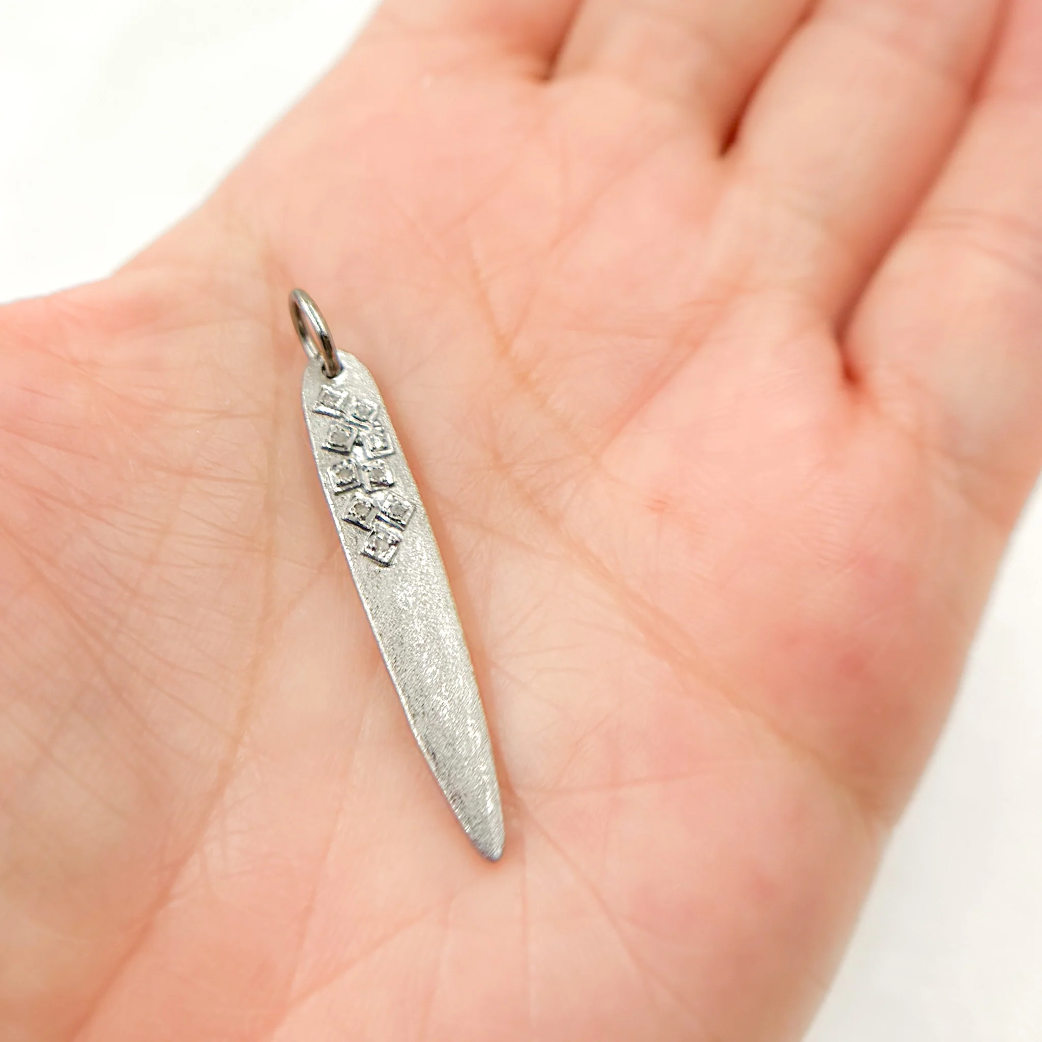 DC943. Diamond Sterling Silver Spike Pendant - Image 2
