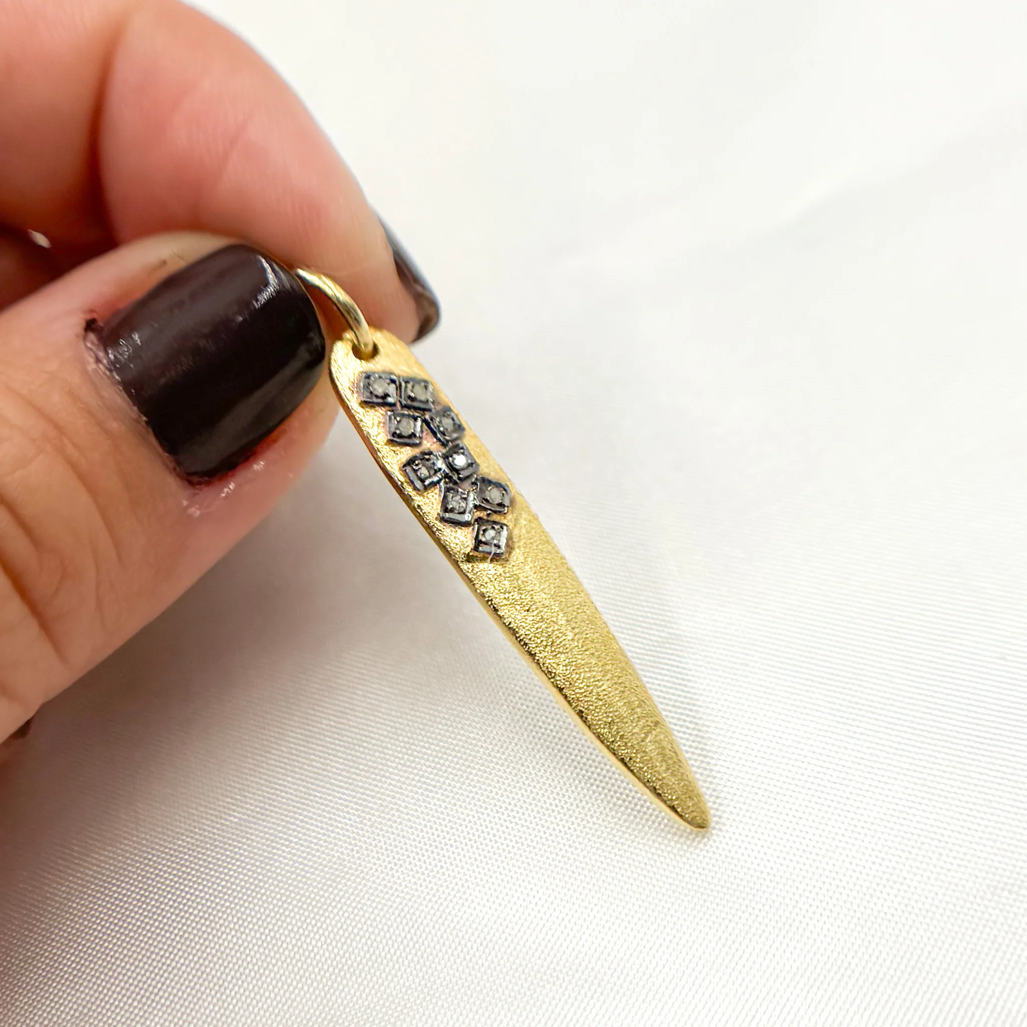 DC943. Diamond Sterling Silver Spike Pendant - Image 3