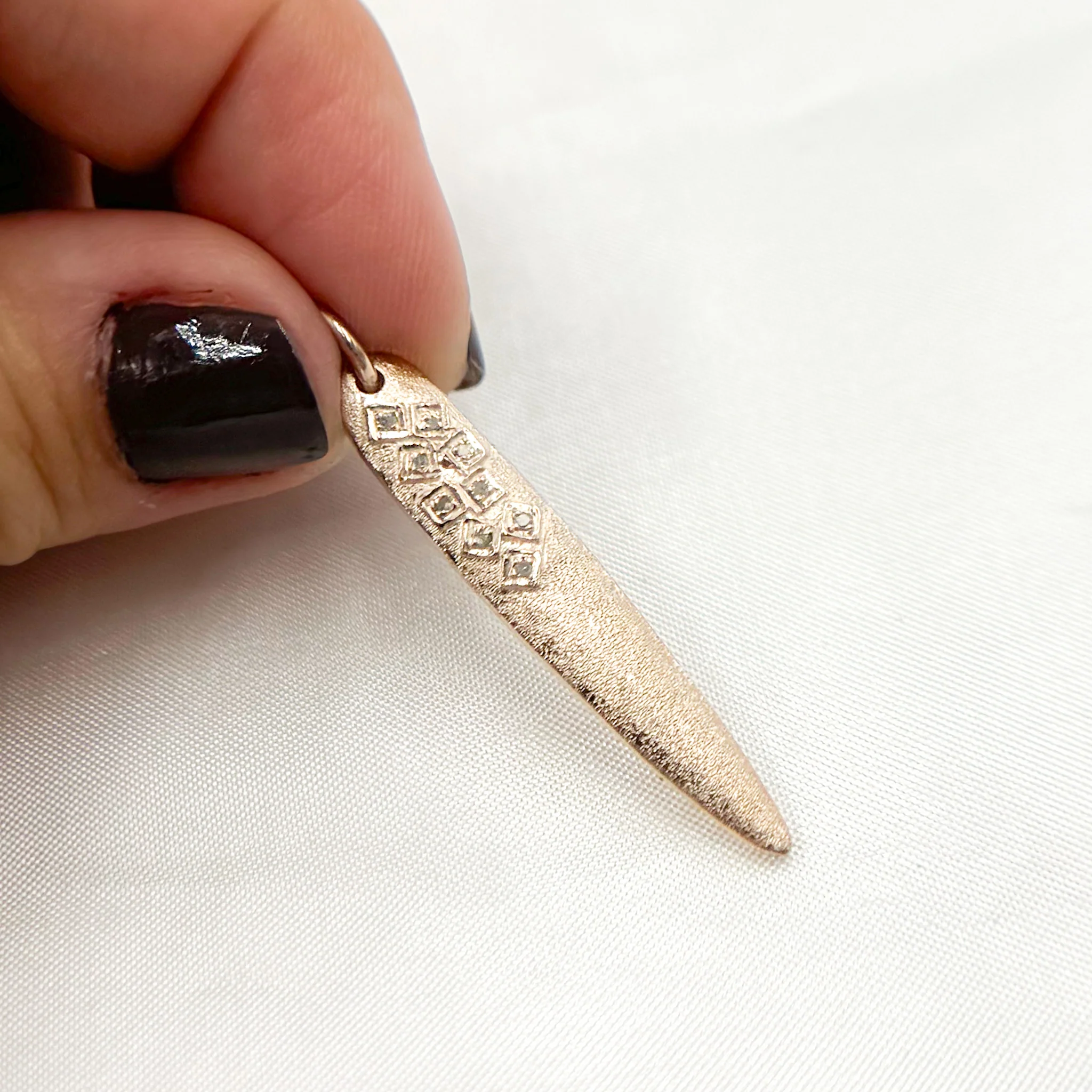 DC943. Diamond Sterling Silver Spike Pendant - Image 5