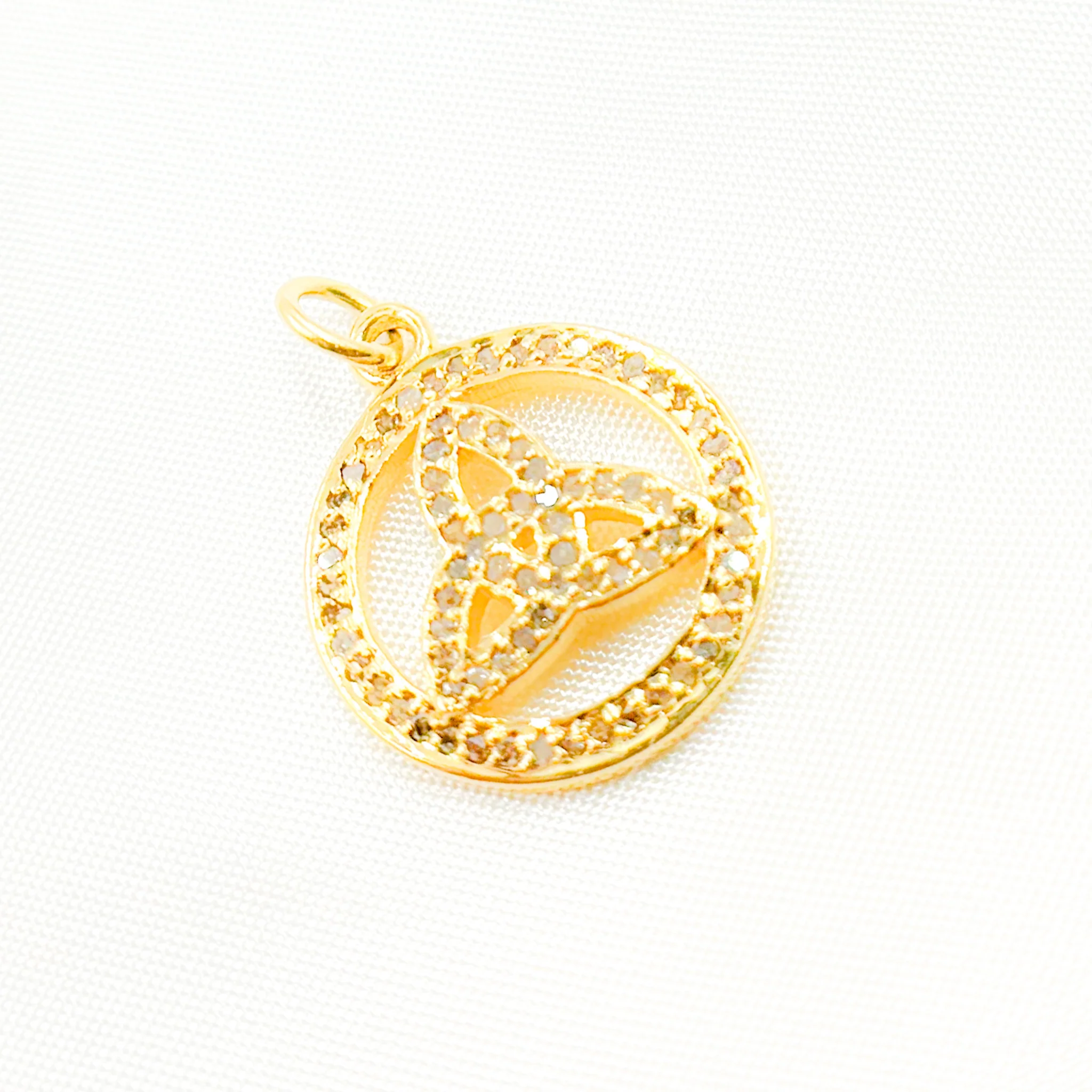 DC011. Diamond Sterling Silver Round Celtic Trinity Knot Pendant with Gemstone - Image 10