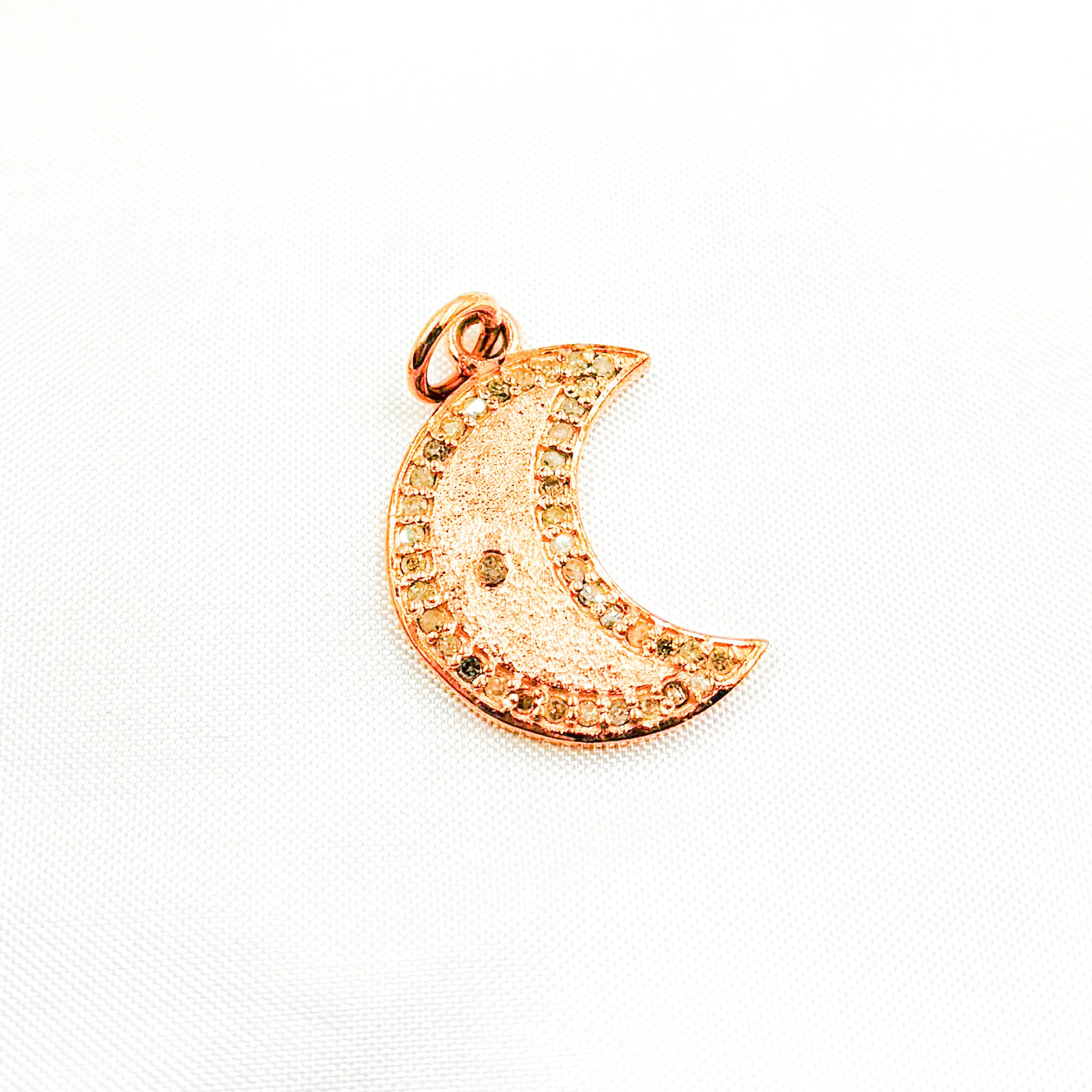 DC073. Diamond Sterling Silver Moon Pendant - Image 4
