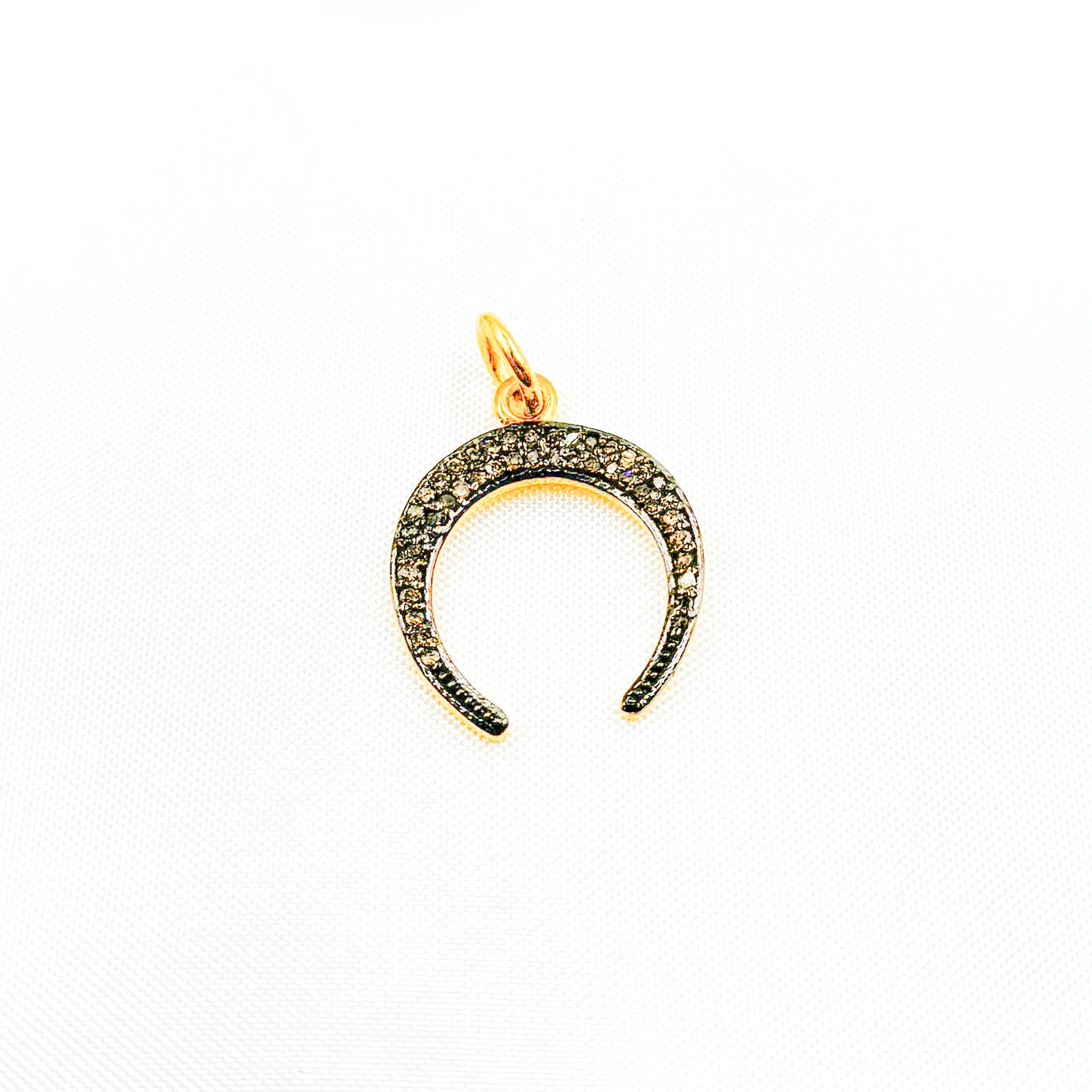 DC087. Diamond Sterling Silver Horn Charm - Image 6