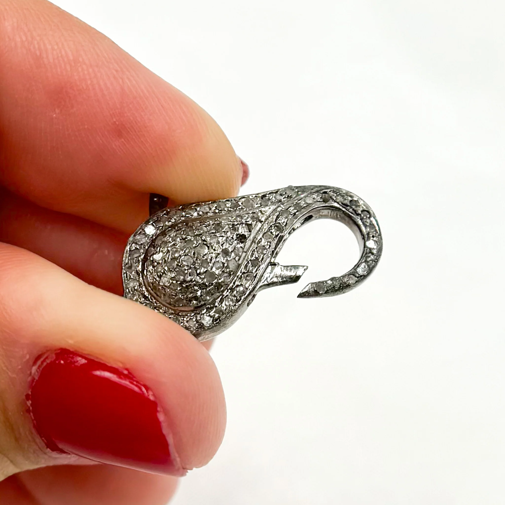 DC1005. Diamond Sterling Silver Trigger Clasp - Image 2