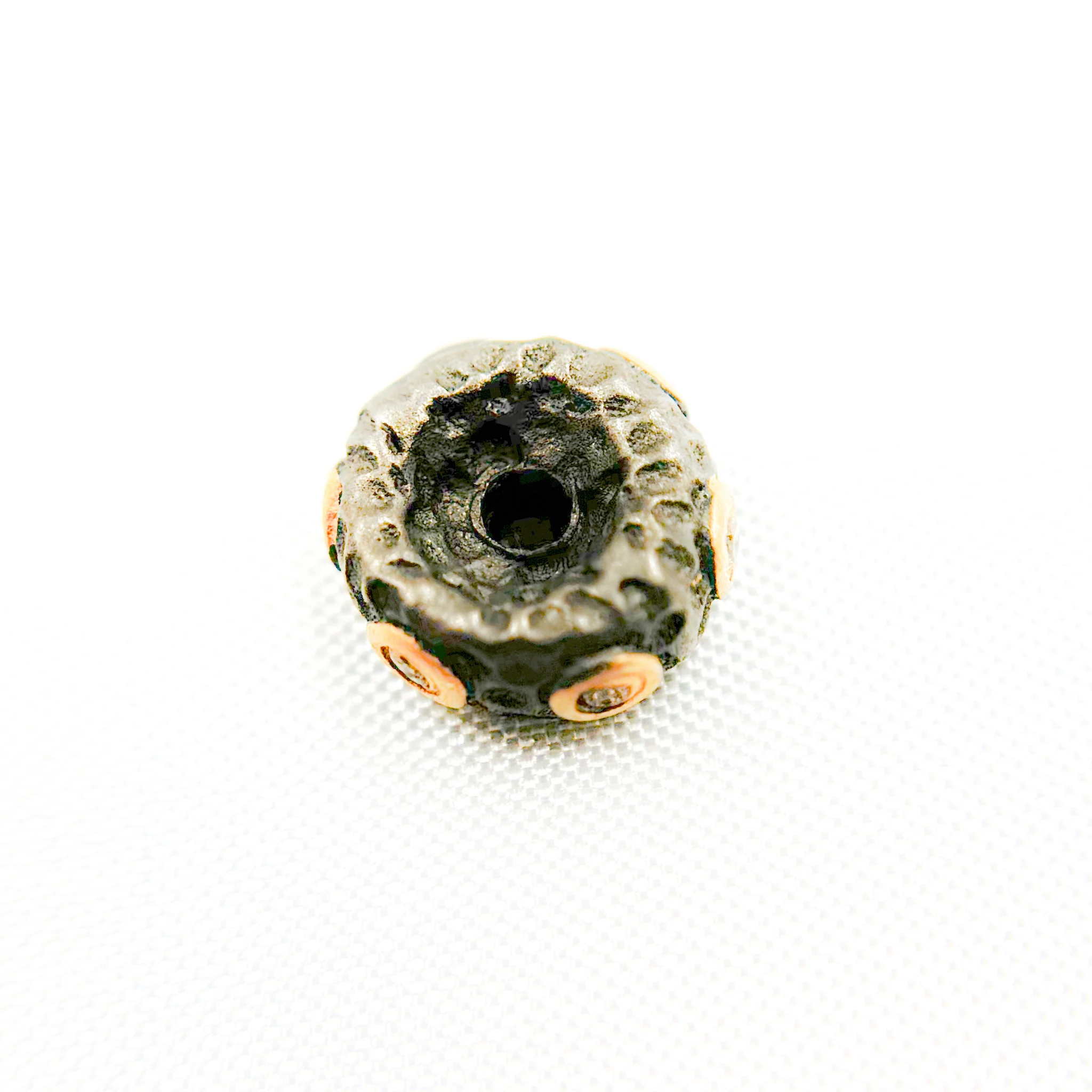 DC1105. Diamond Sterling Silver Round Spacer Bead - Image 3