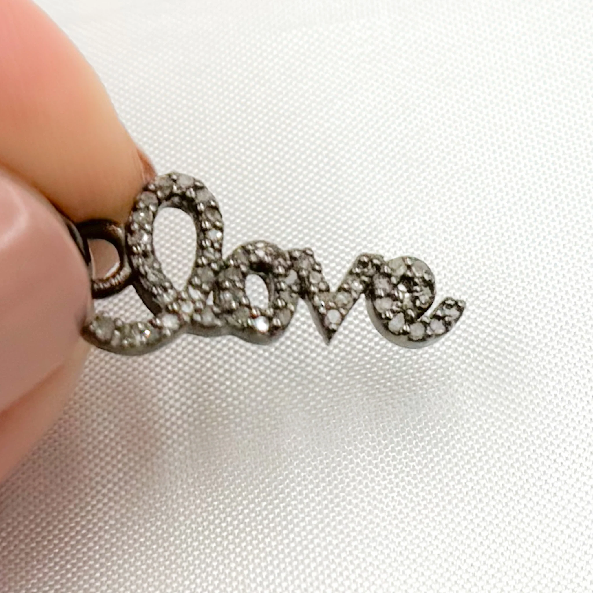 DC147. Diamond Sterling Silver Love Pendant - Image 4