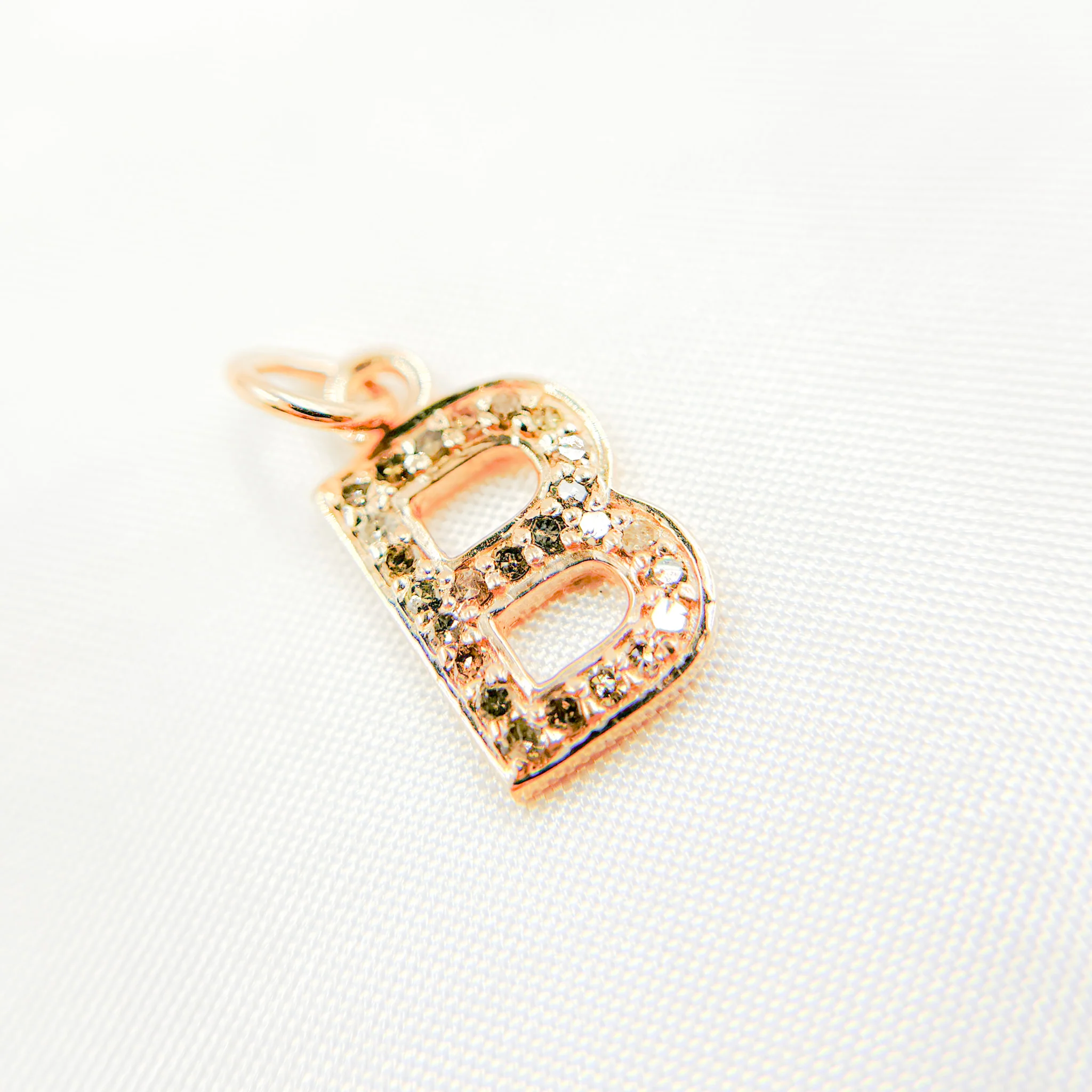 DC176. Diamond Sterling Silver Letter "B" Charm - Image 5