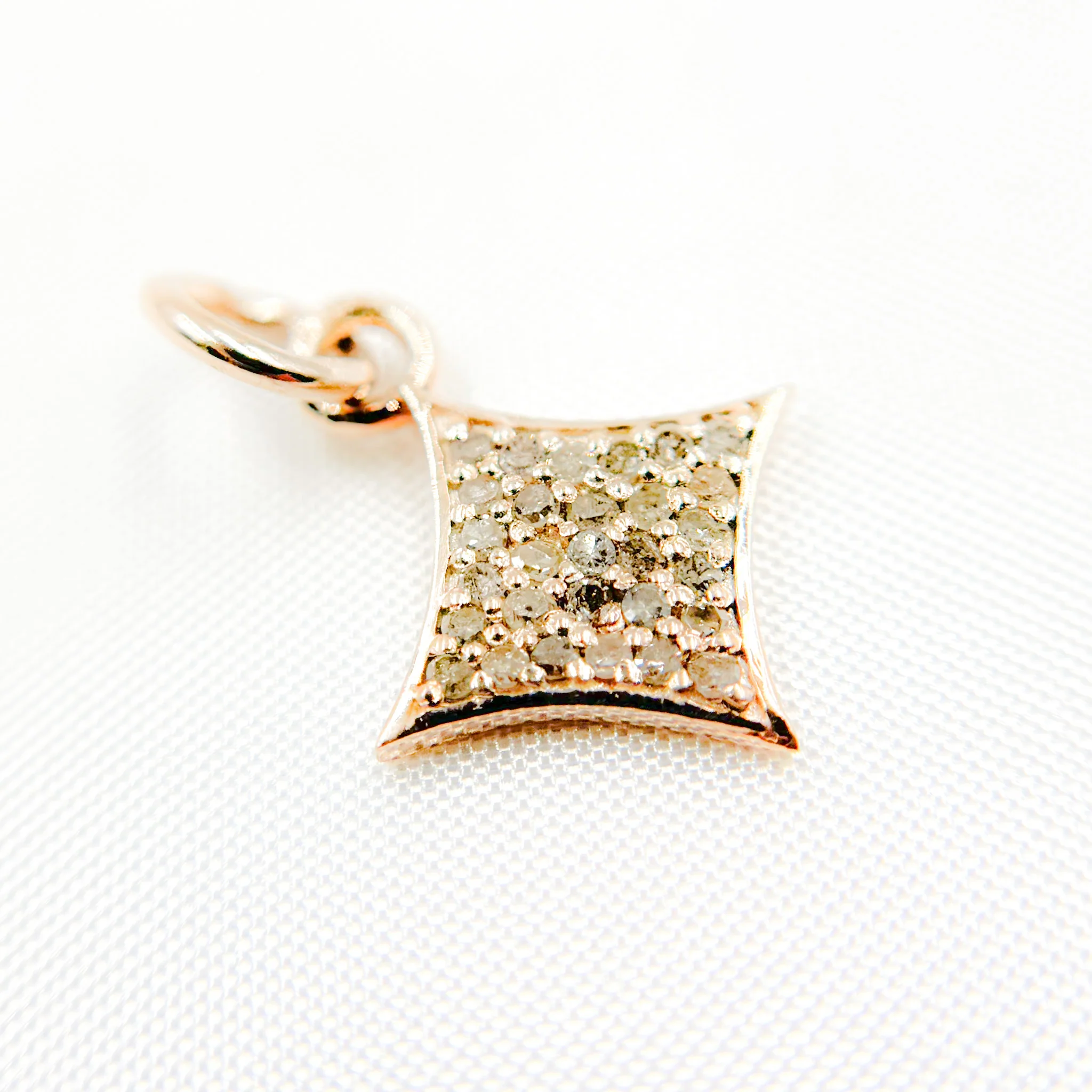 DC282. Diamond Sterling Silver Diamond Shape Charm - Image 2