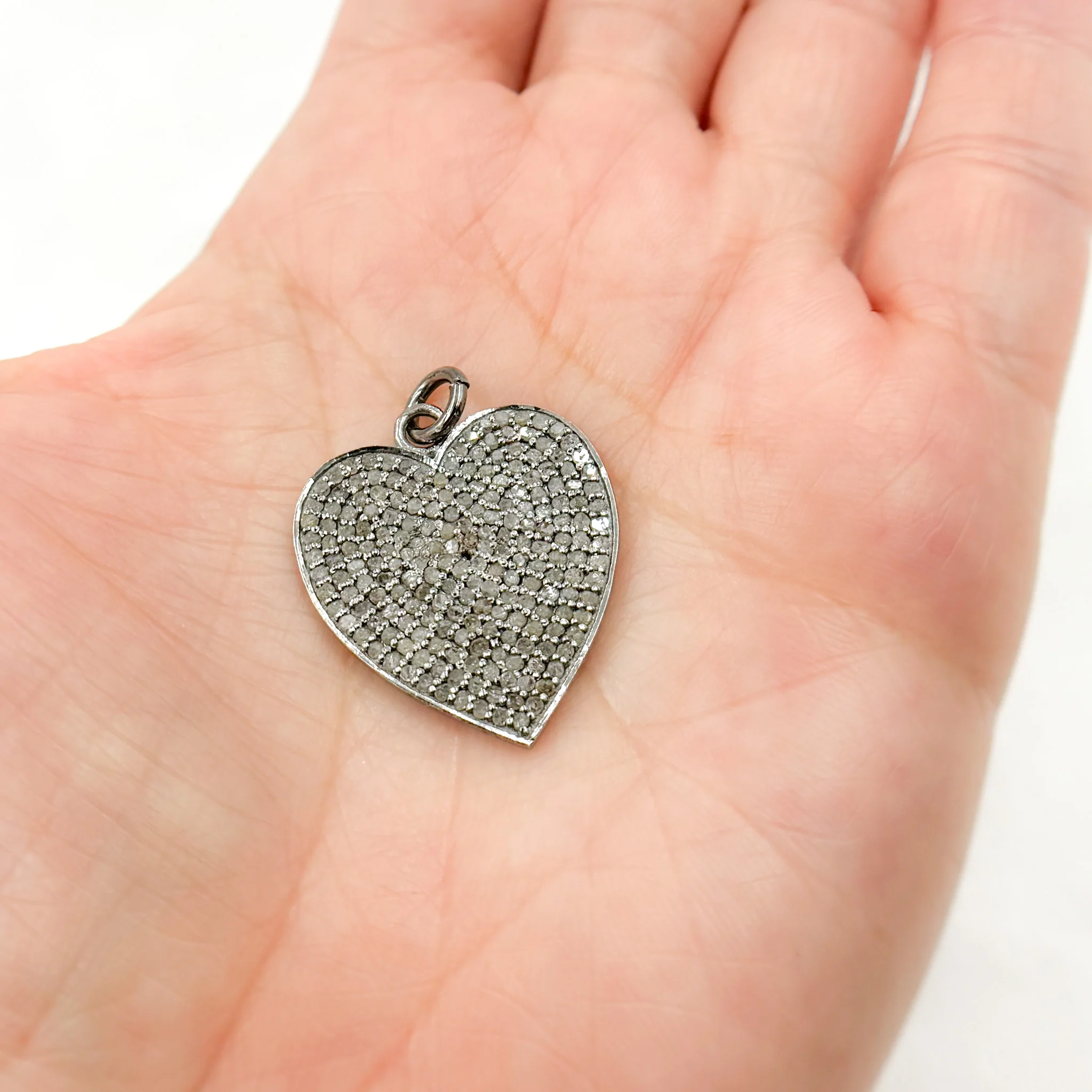 DC285. Diamond Sterling Silver Heart Pendant - Image 2