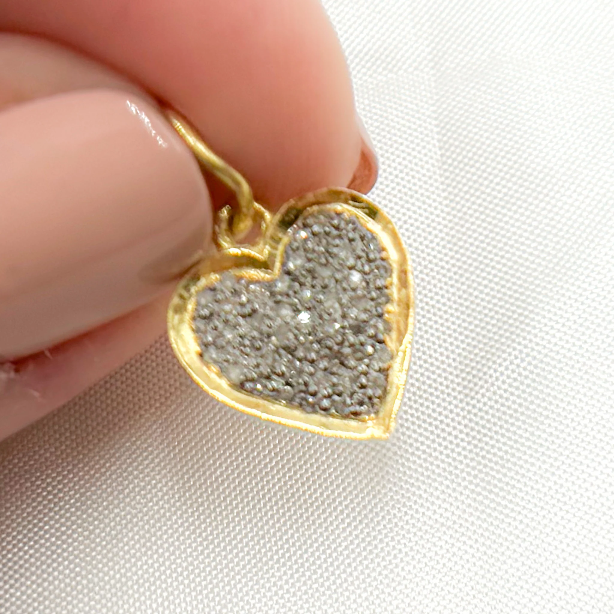 DC287. Diamond Sterling Silver Heart Charm - Image 5