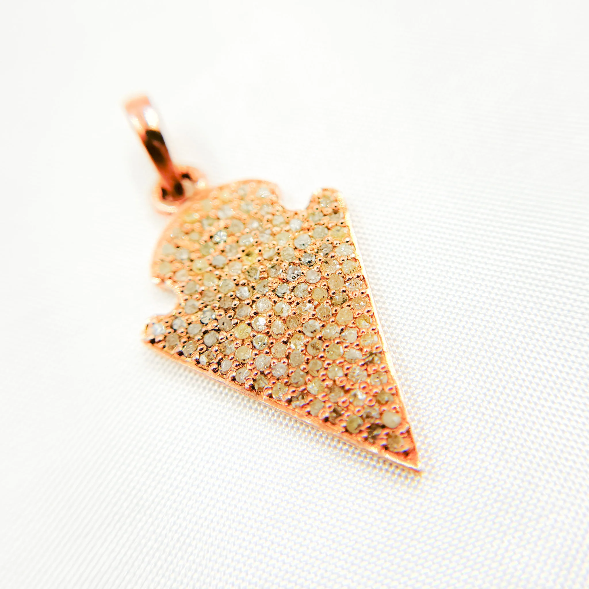 DC358. Diamond Sterling Silver Arrow Head Pendant