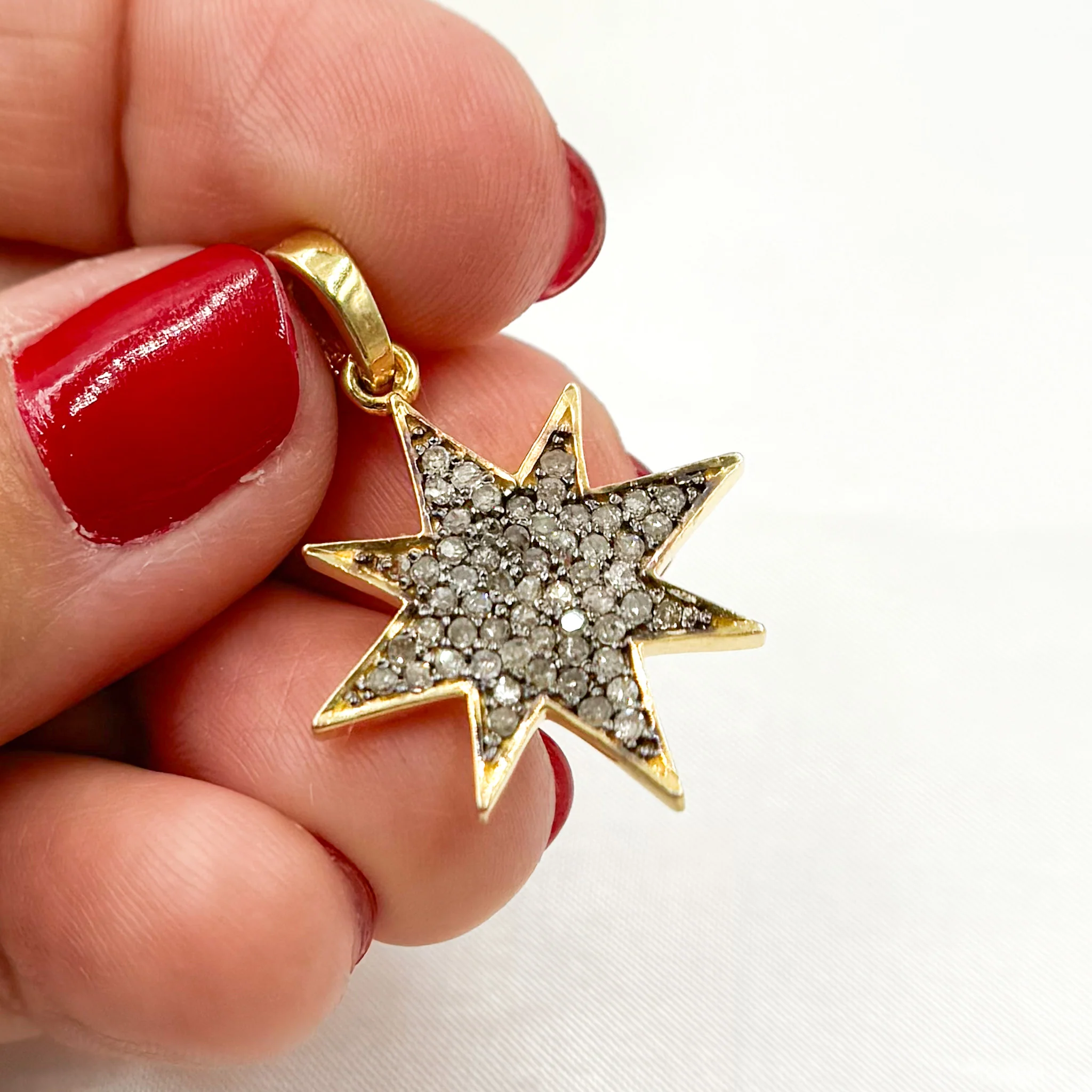 DC391. Diamond Sterling Silver Star Pendant - Image 4