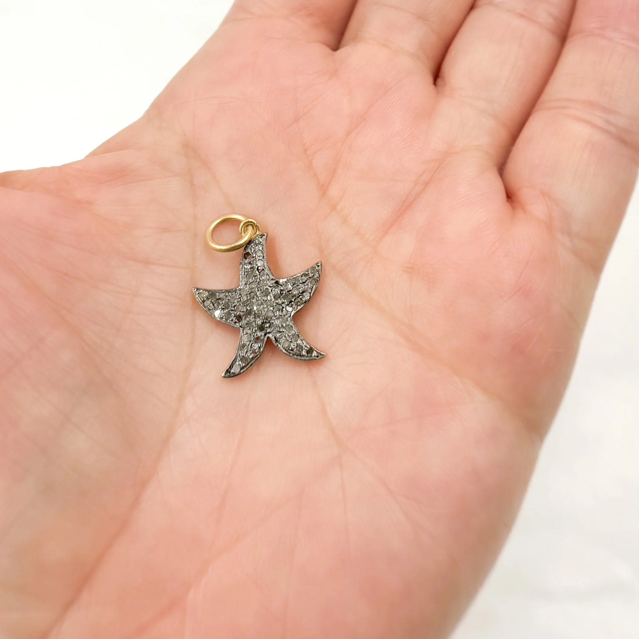 DC433. Diamond Sterling Silver Starfish Pendant - Image 7