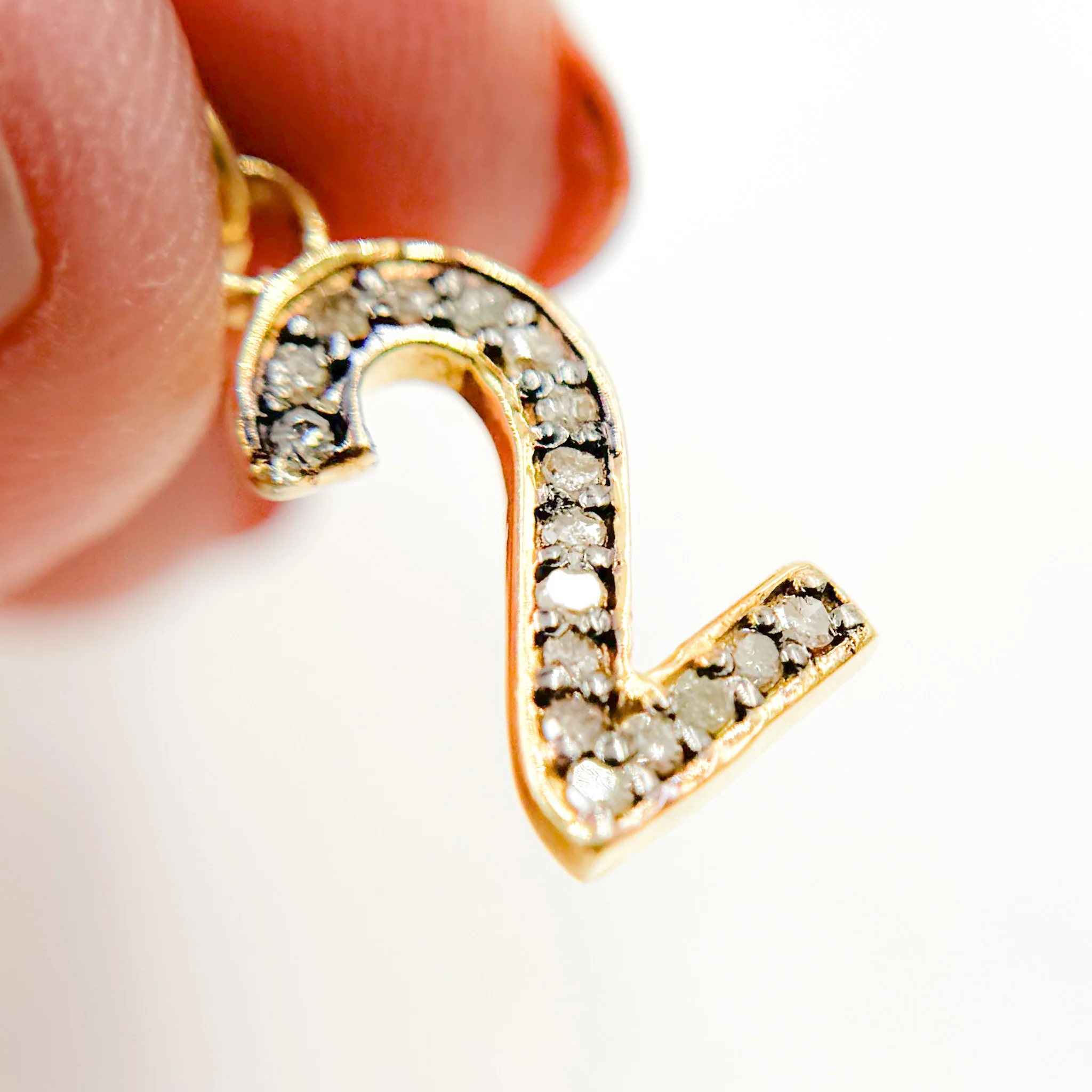 DC509. Diamond Sterling Silver Number "2" Charm - Image 5