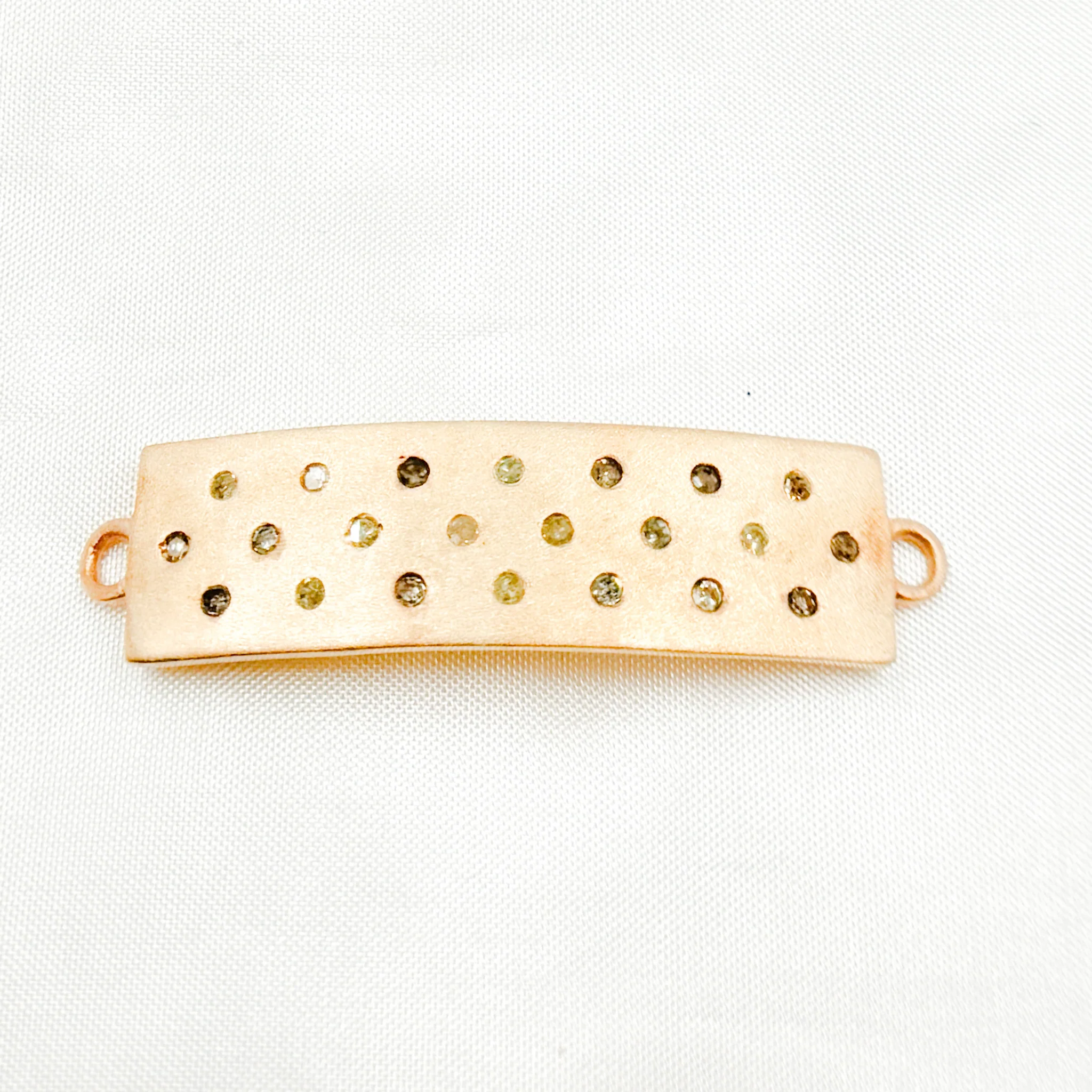 DC582. Diamond & Sterling Silver Rectangle Connector - Image 5