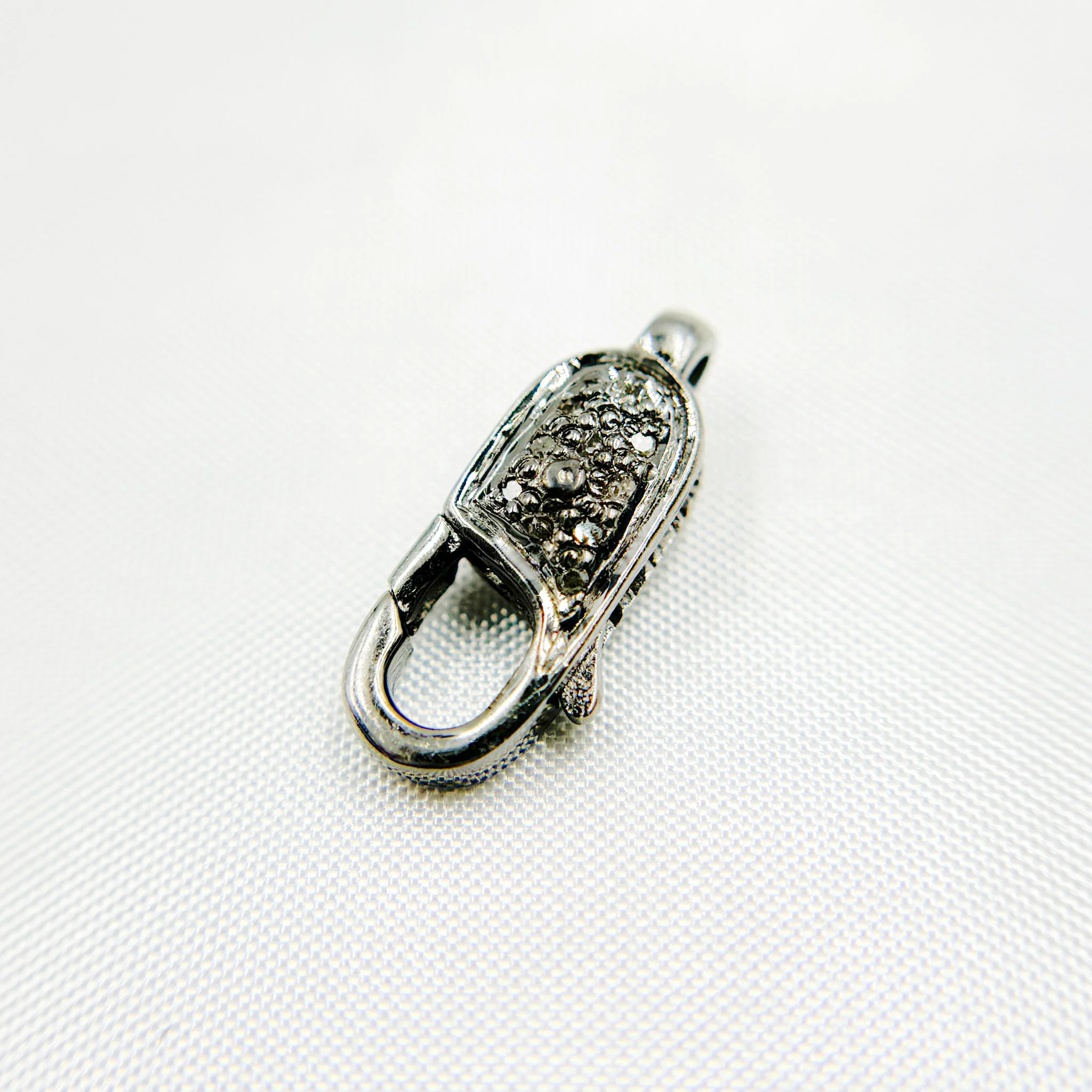 DC615. Diamond Sterling Silver Lobster Clasp - Image 6