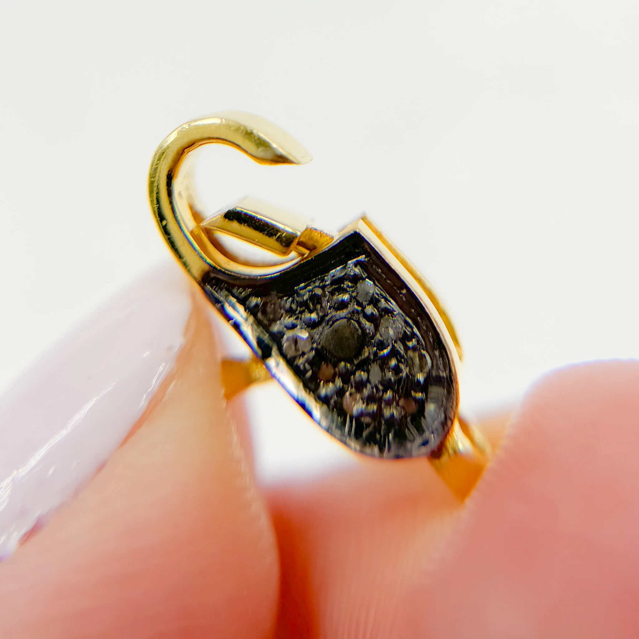DC615. Diamond Sterling Silver Lobster Clasp - Image 8