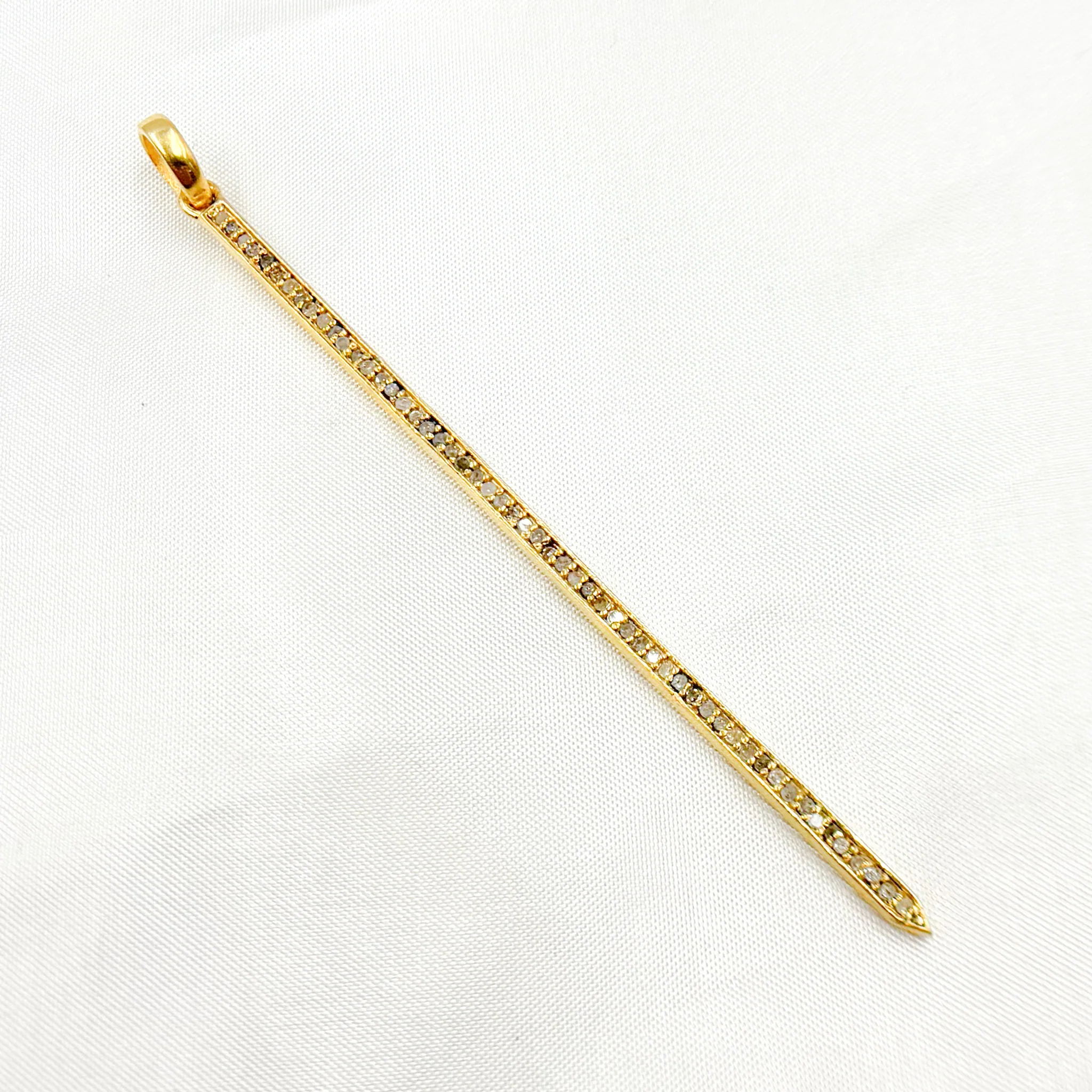 DC678. Diamond Silver Spike Pendant - Image 4