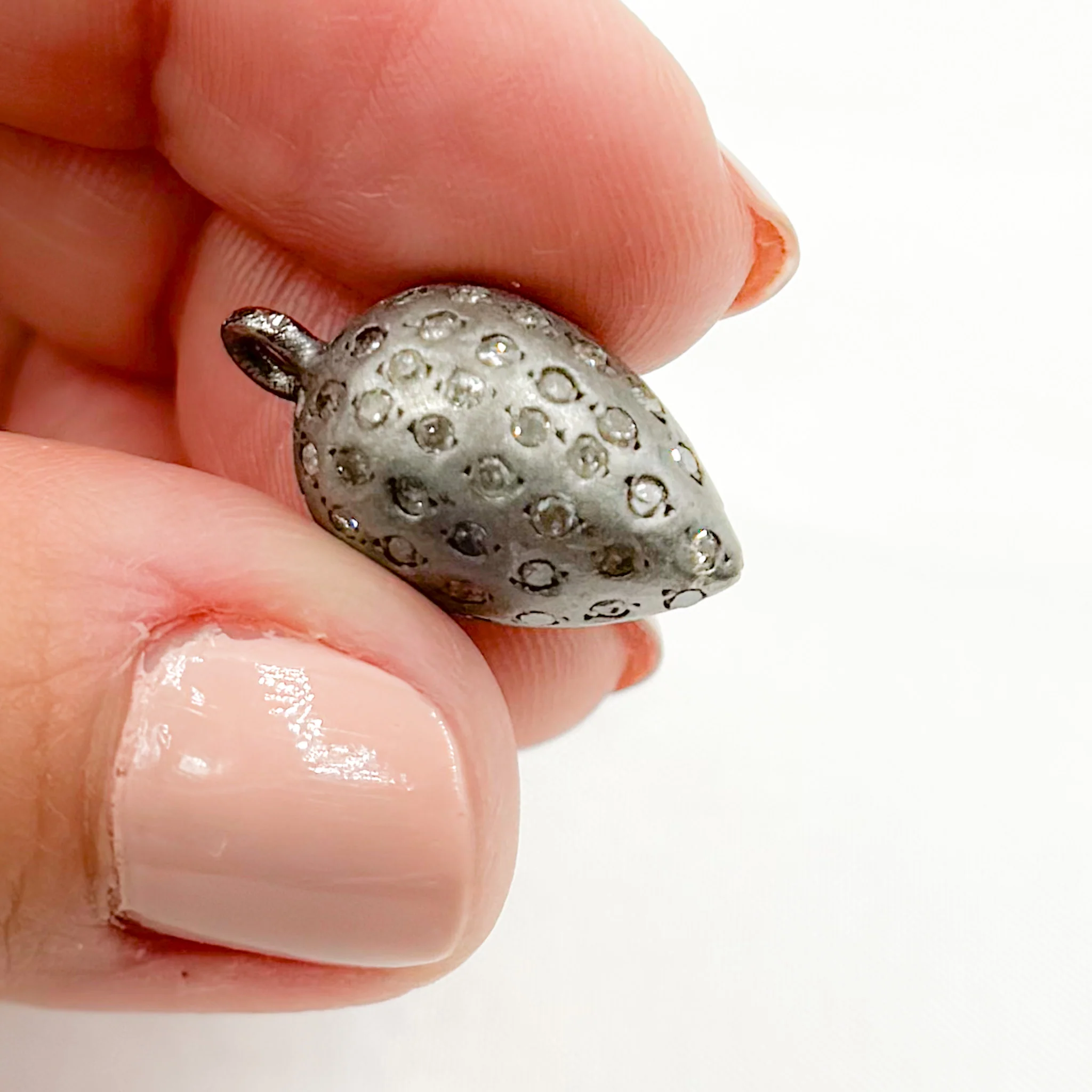 DC721. Diamond Sterling Silver Drop Charm - Image 3