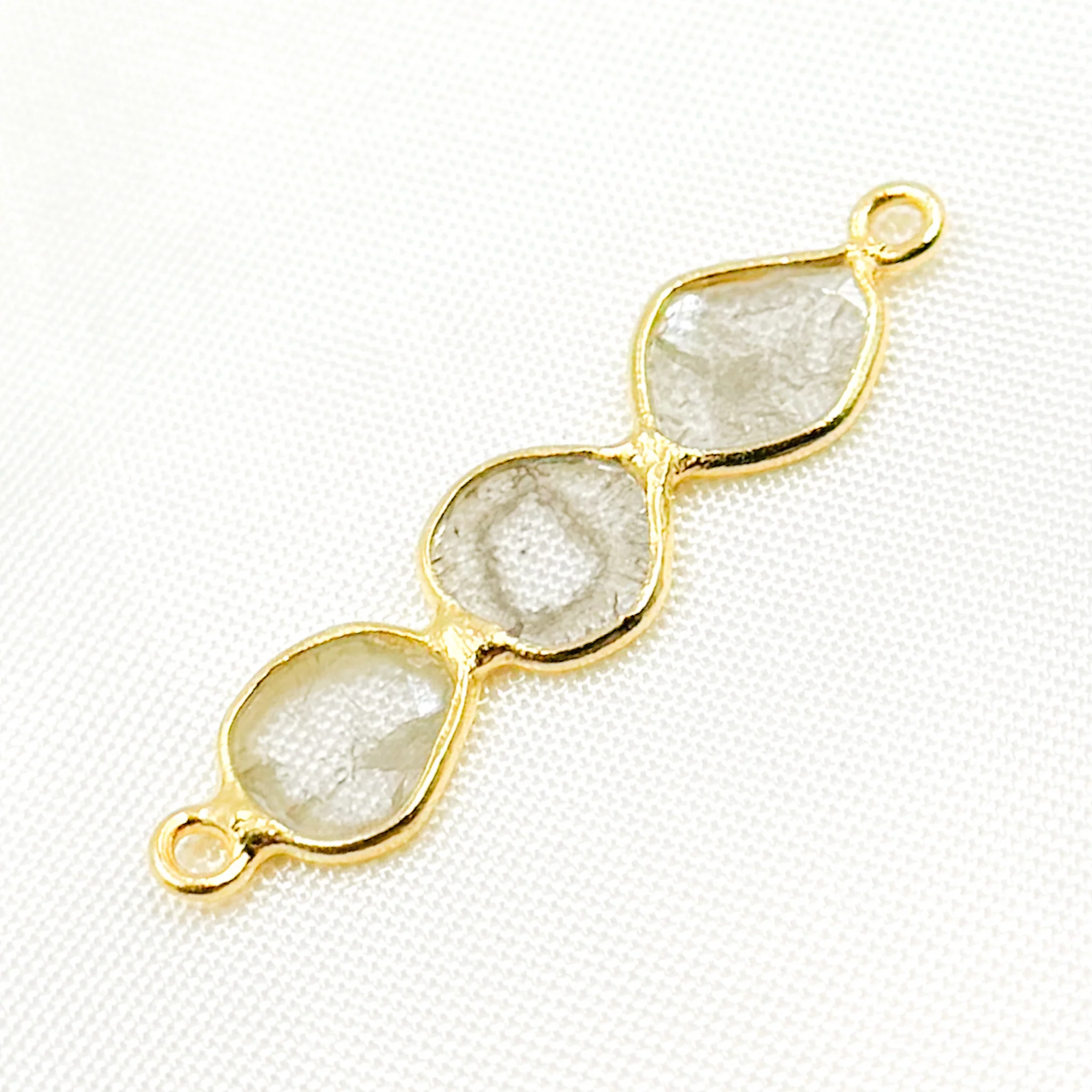 DC734. Diamond Sterling Silver Fancy Shape Connector - Image 4