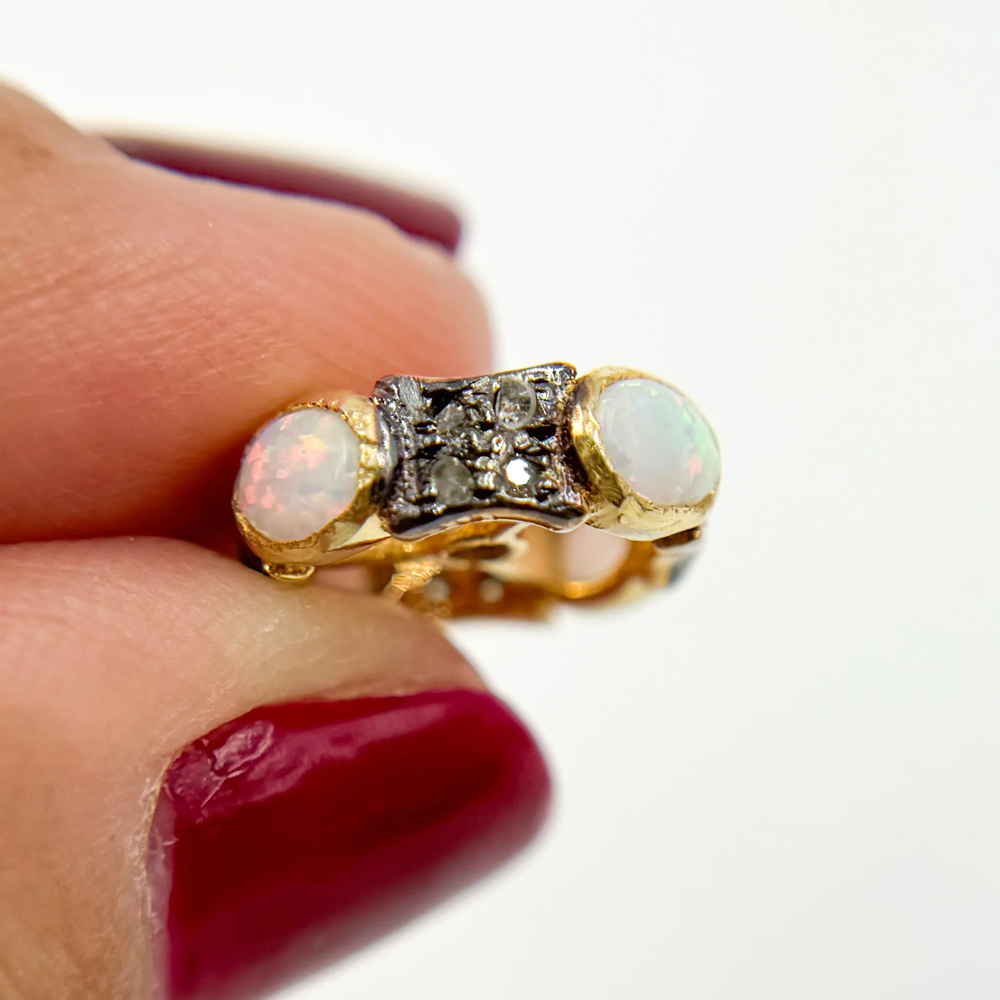 DC745. Diamond Sterling Silver Spacer Bead with Gemstone - Image 8