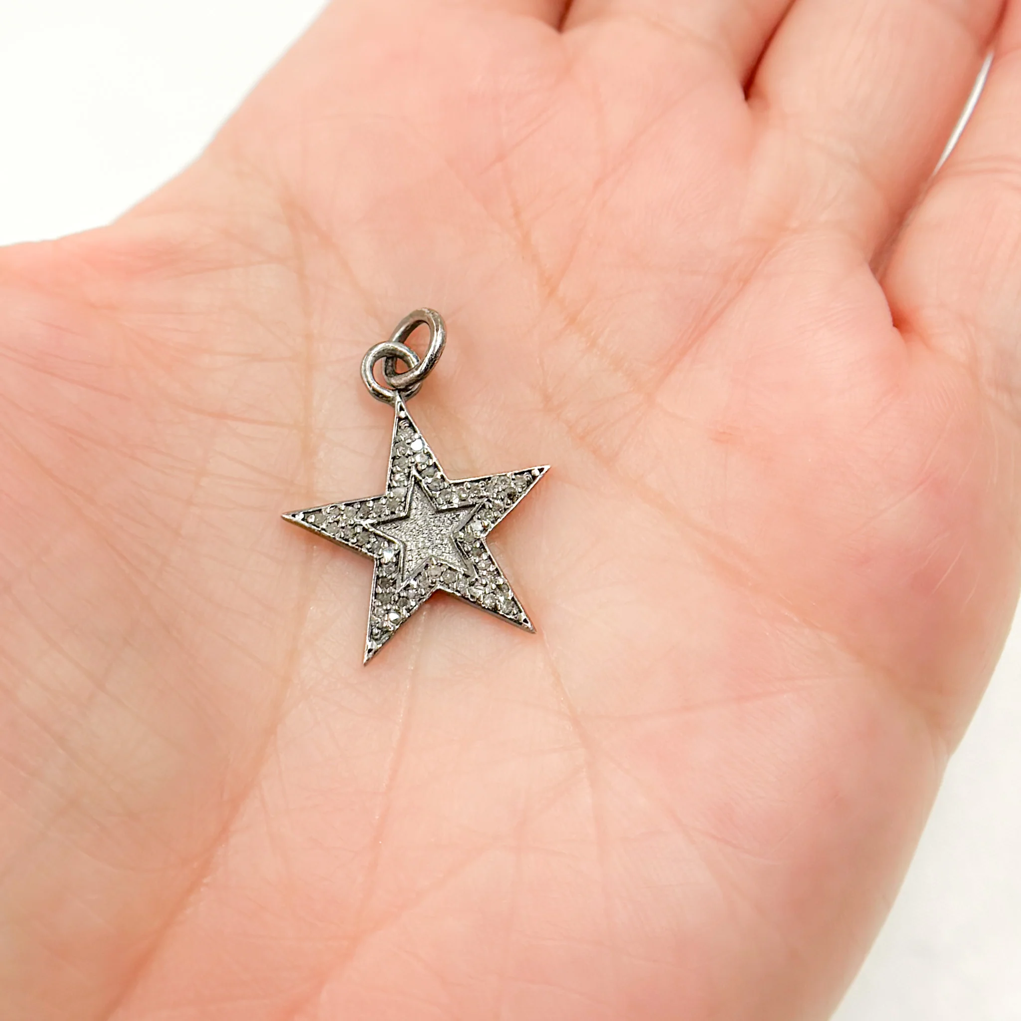 DC853. Diamond Sterling Silver Star Pendant - Image 2