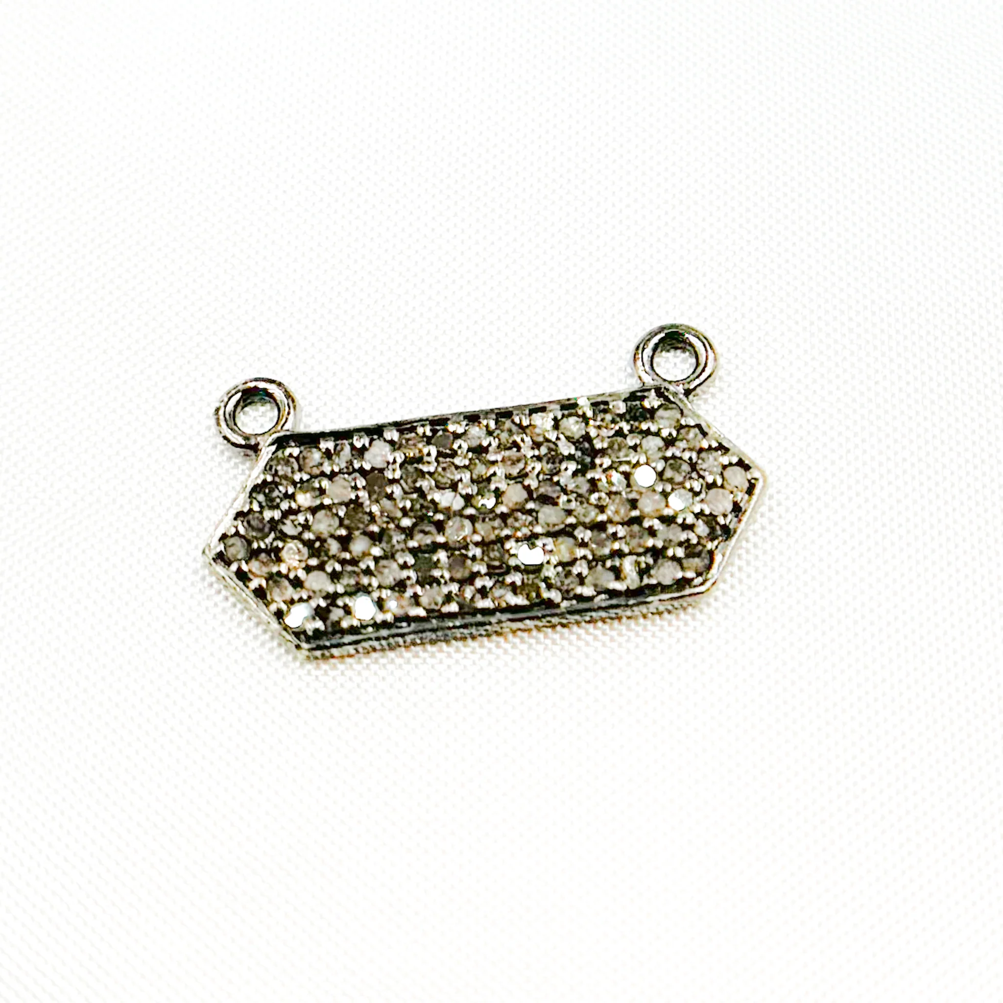 DC873. Diamond Sterling Silver Hexagon Pendant - Image 3