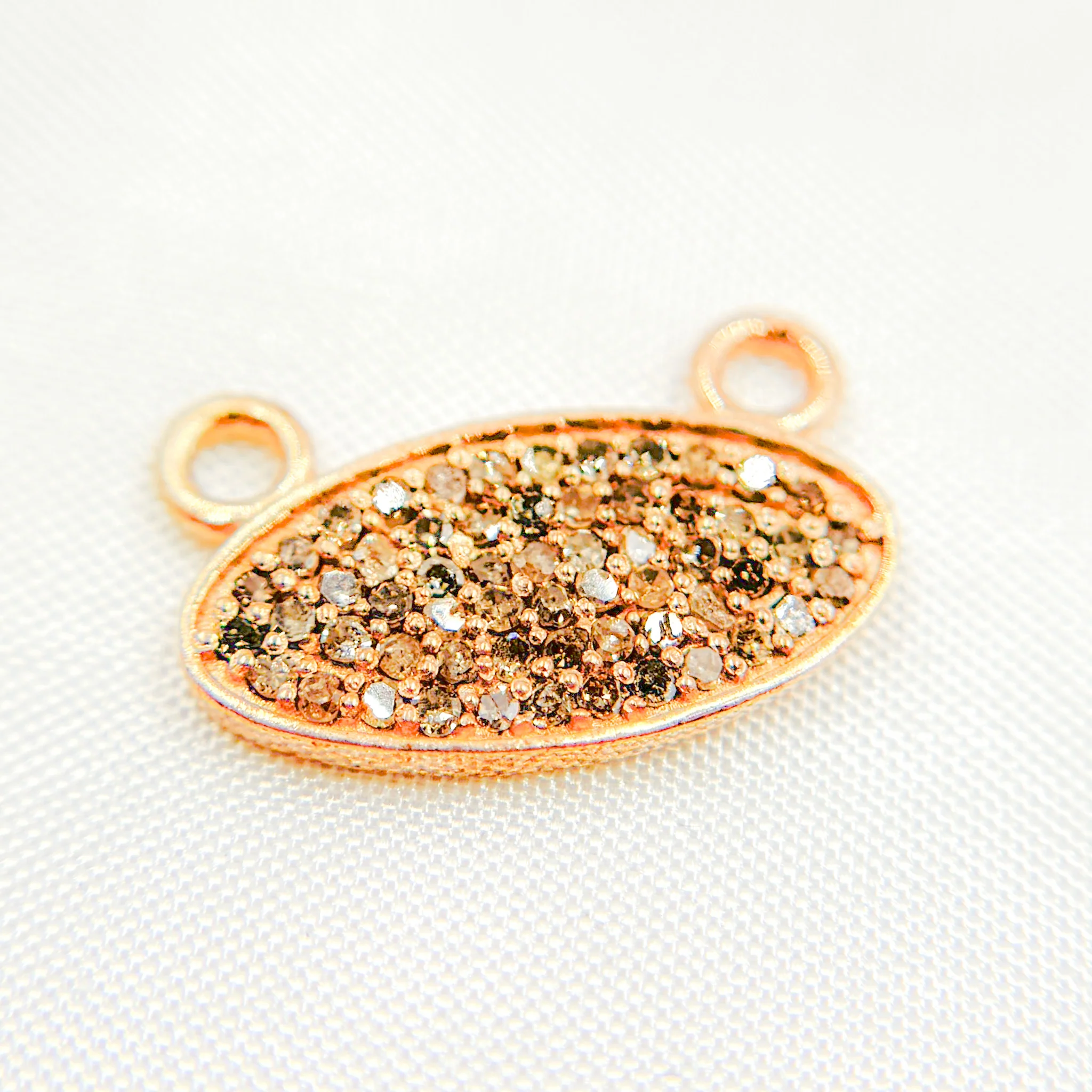 DC927. Diamond Sterling Silver Oval Pendant - Image 2