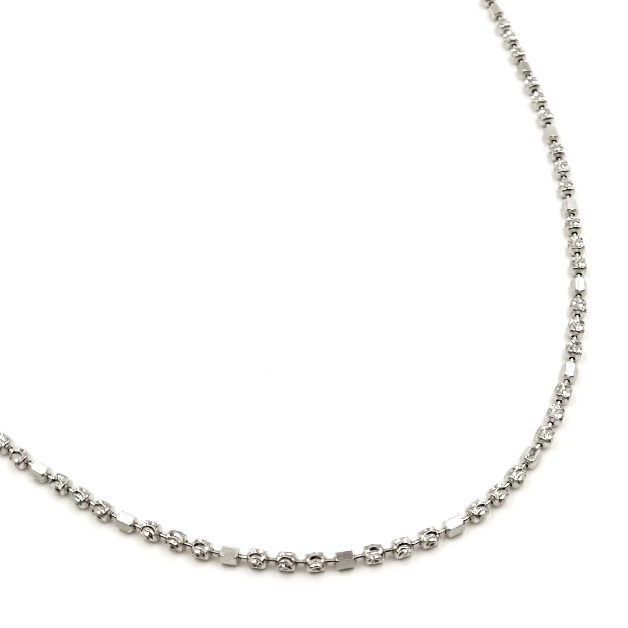 DCB200311RH. Sterling Silver Ball and Cube Necklace - Image 4